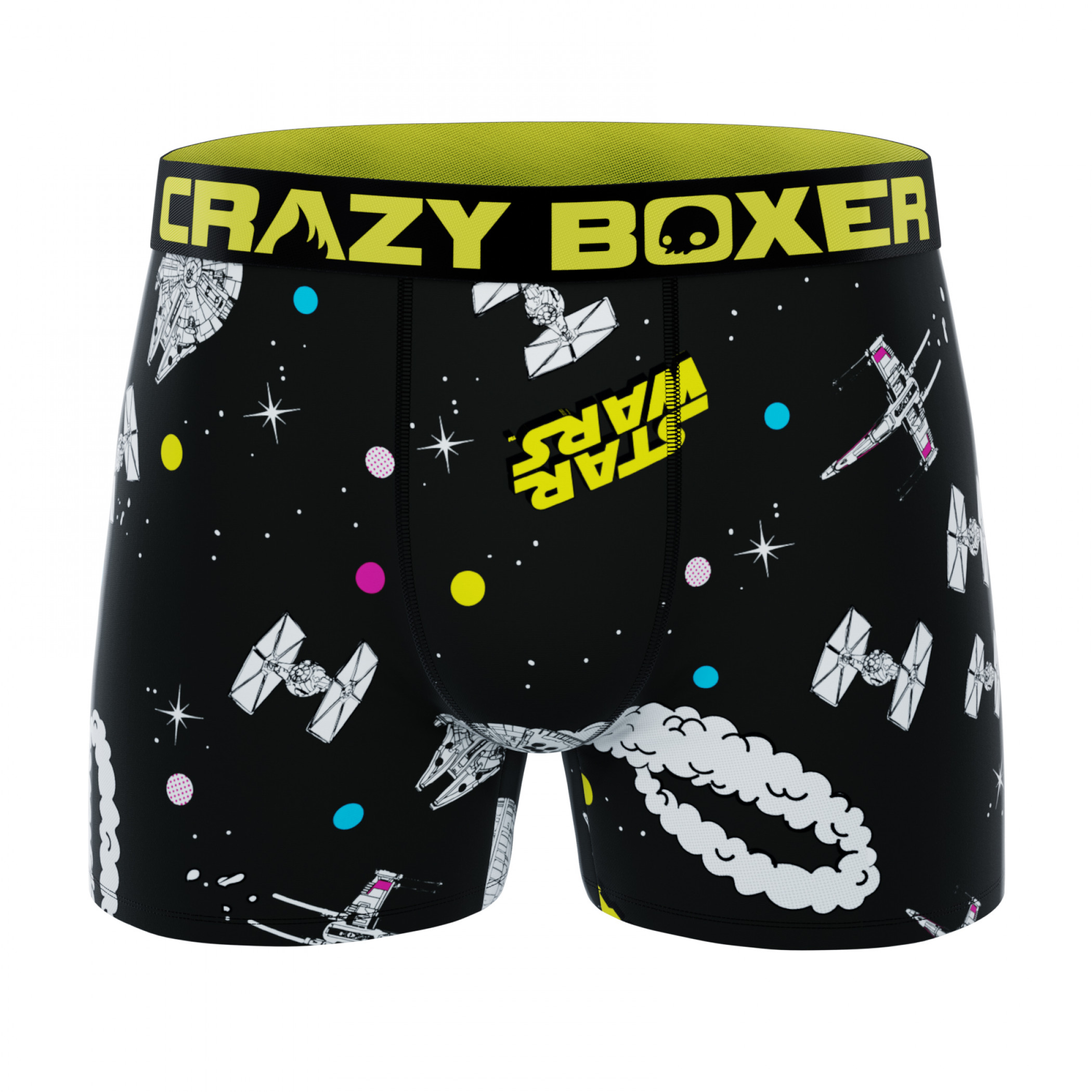Star Wars Spaceships Battle Men's Crazy Boxer Briefs, Black