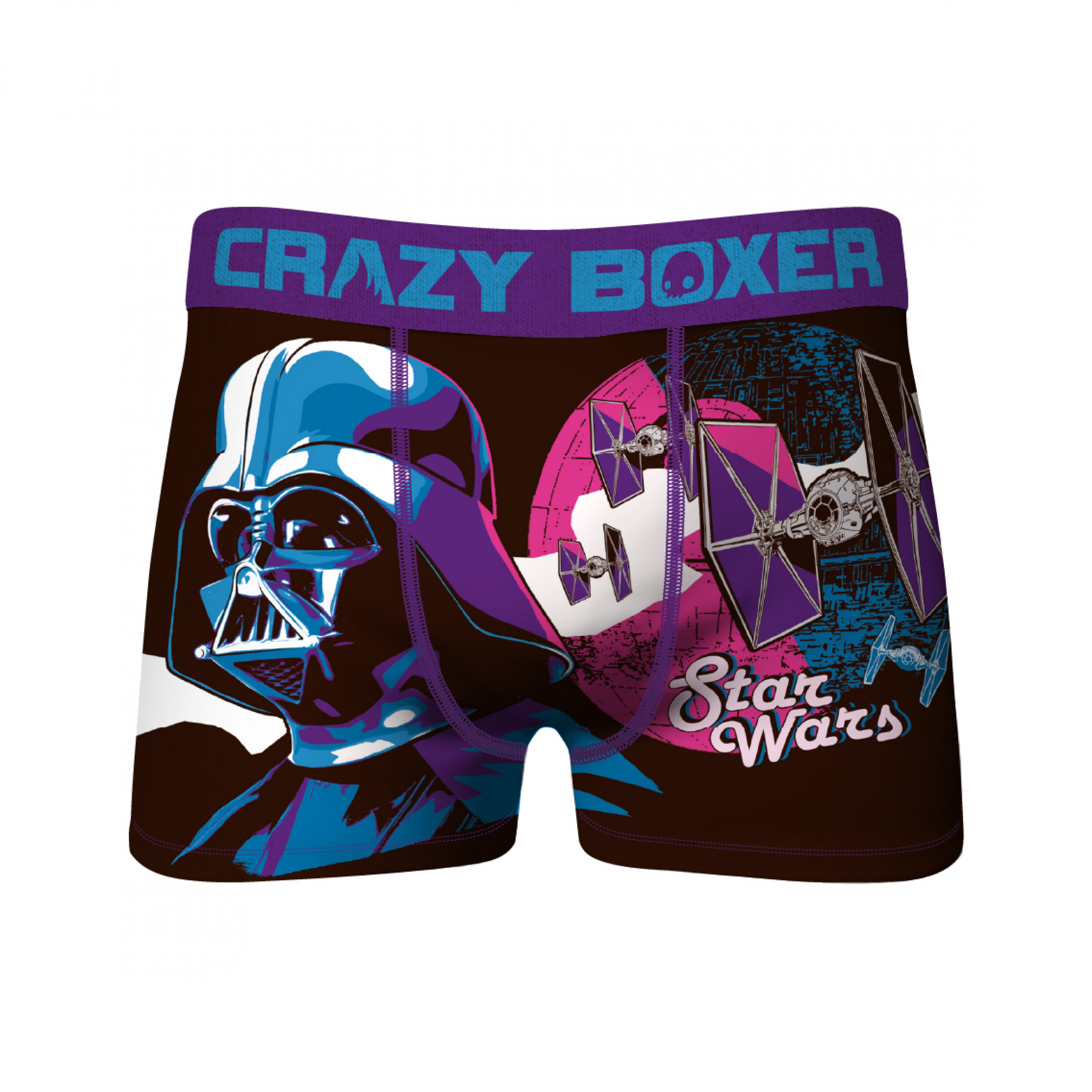 Crazy Boxers Star Wars Darth Vader Character Boxer Briefs, Black