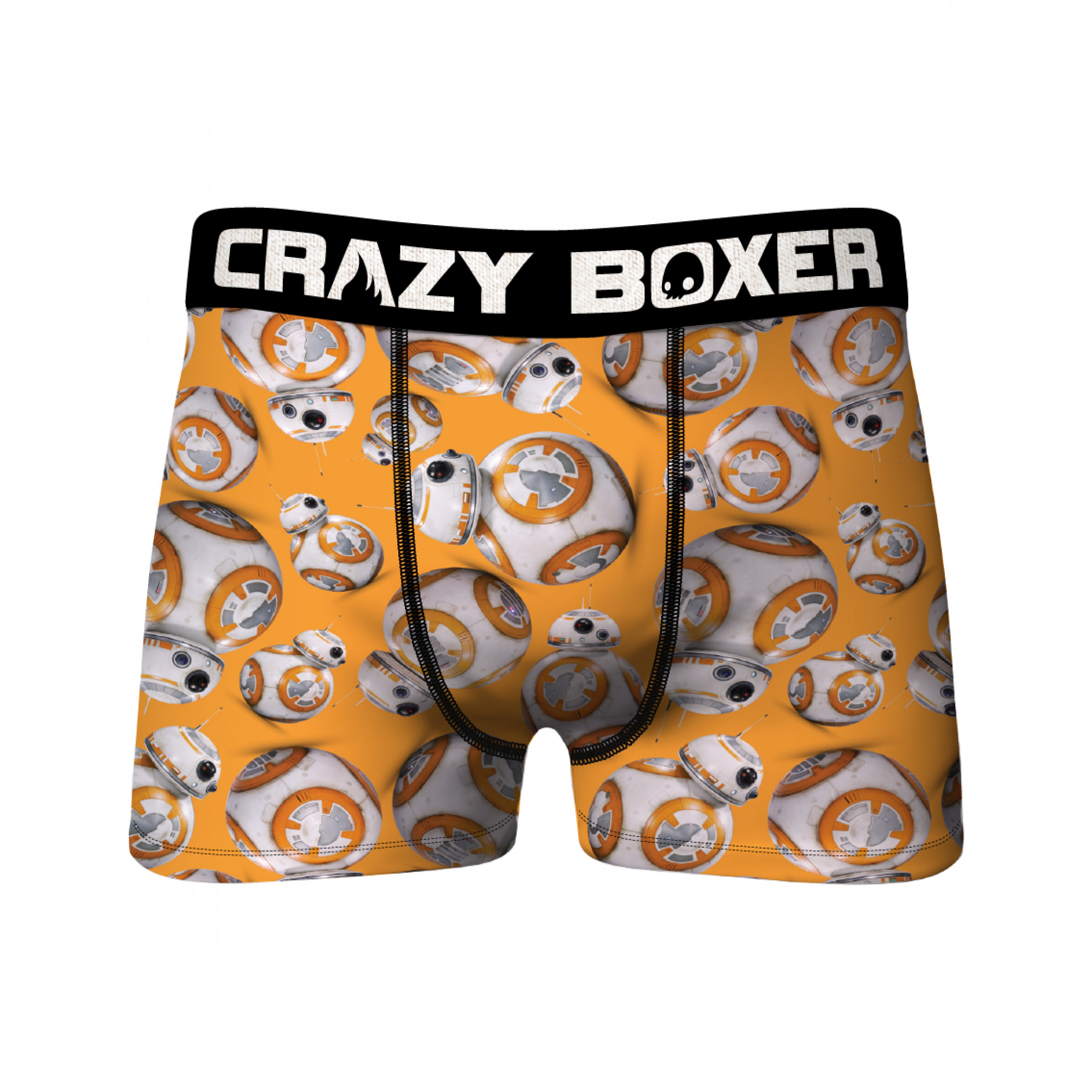 Star Wars BB-8 All Over Print Men's Crazy Boxer Briefs, Orange