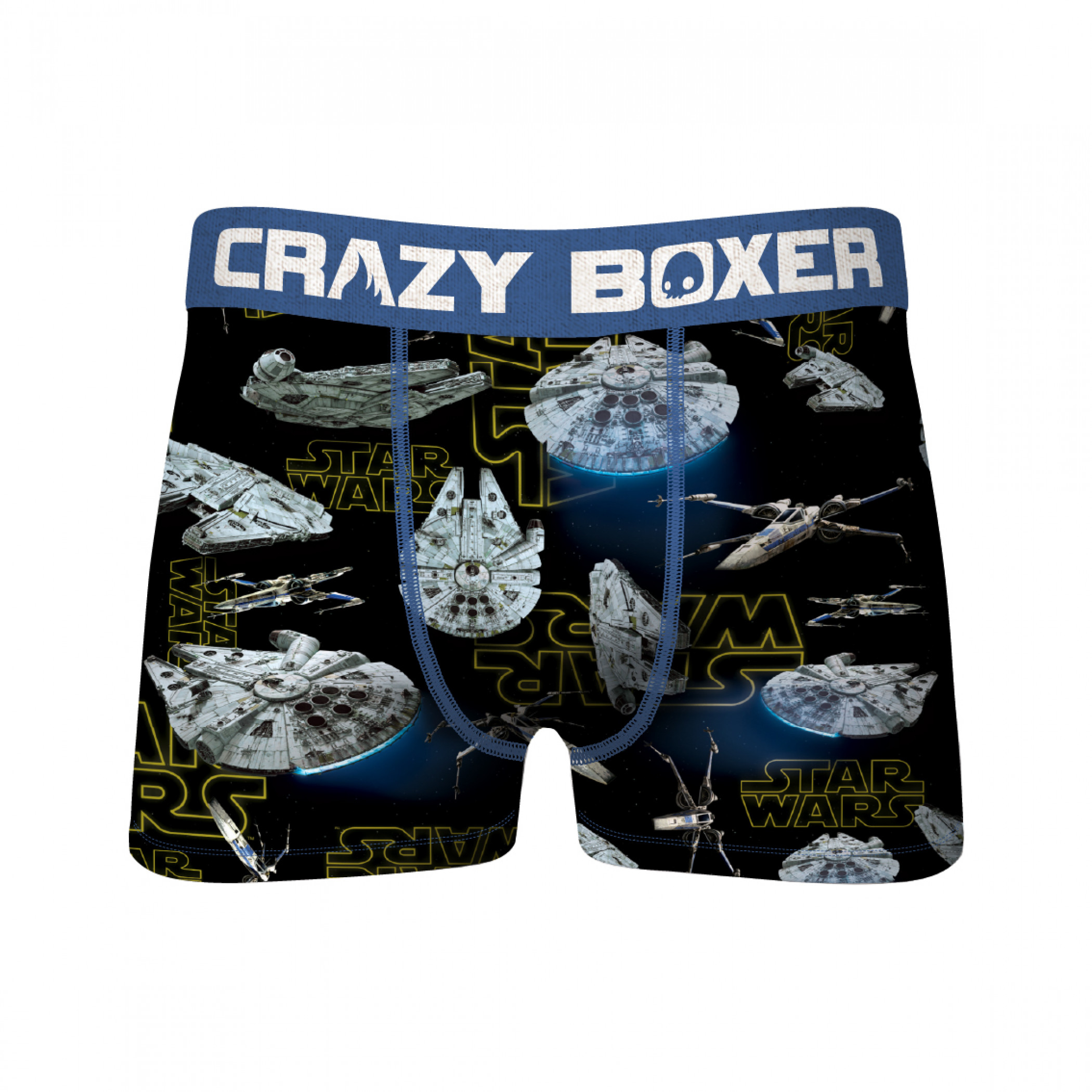 Star Wars Millennium Falcon All Over Print Mens Crazy Boxer Briefs, Multi-Color