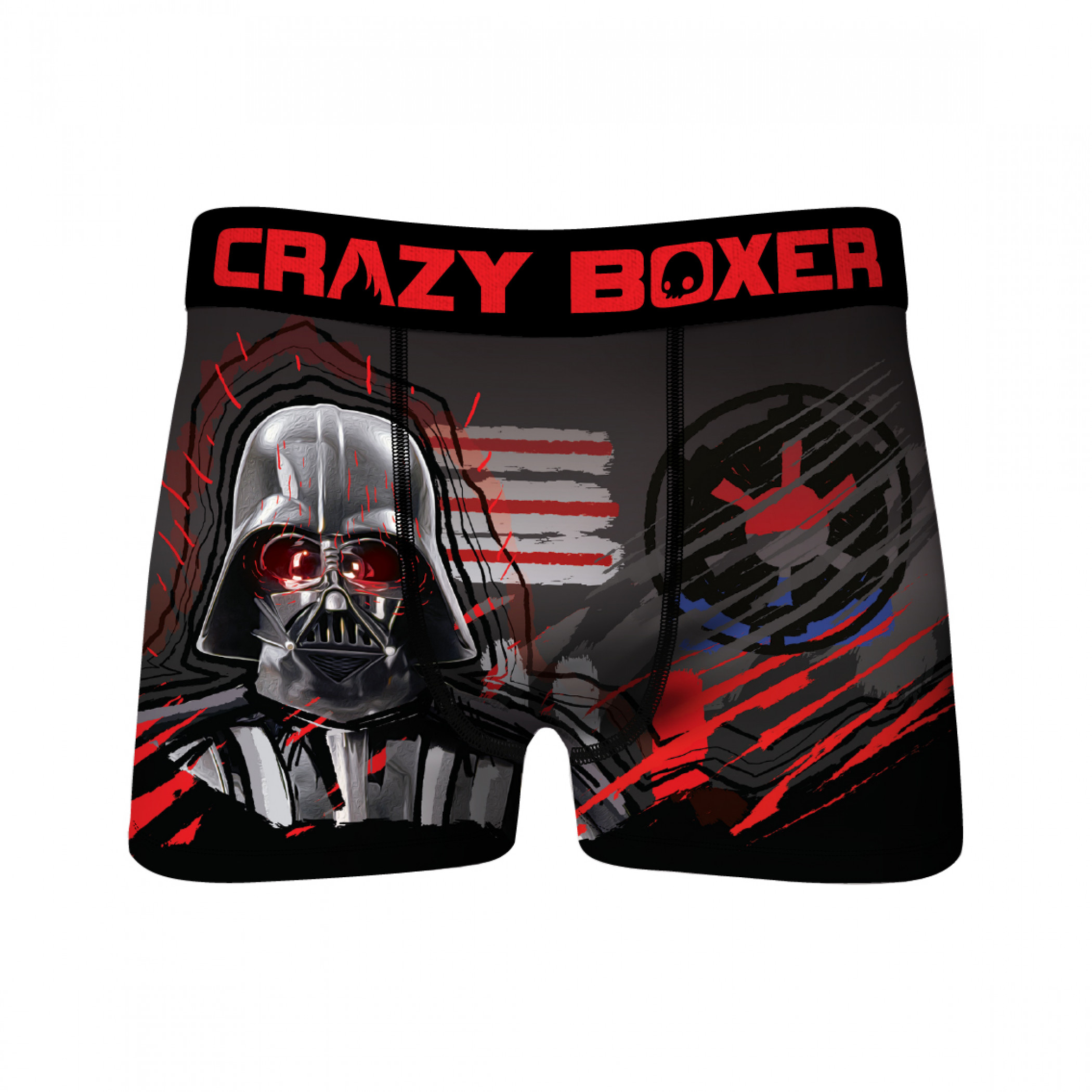 Star Wars Darth Vader Empire Symbol Men's Crazy Boxer Briefs, Black