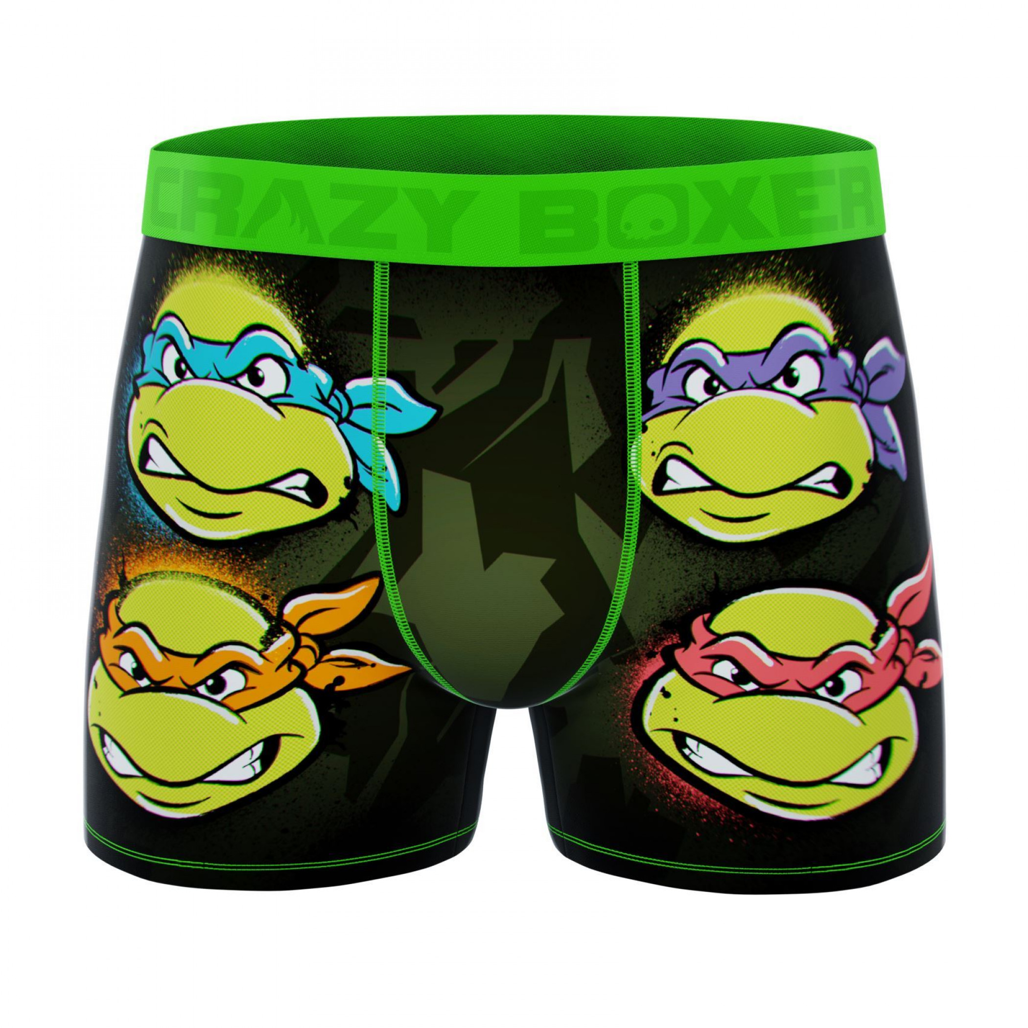 Crazy Boxers Teenage Mutant Nina Turtles Cowabunga Men's Boxer Briefs, Black
