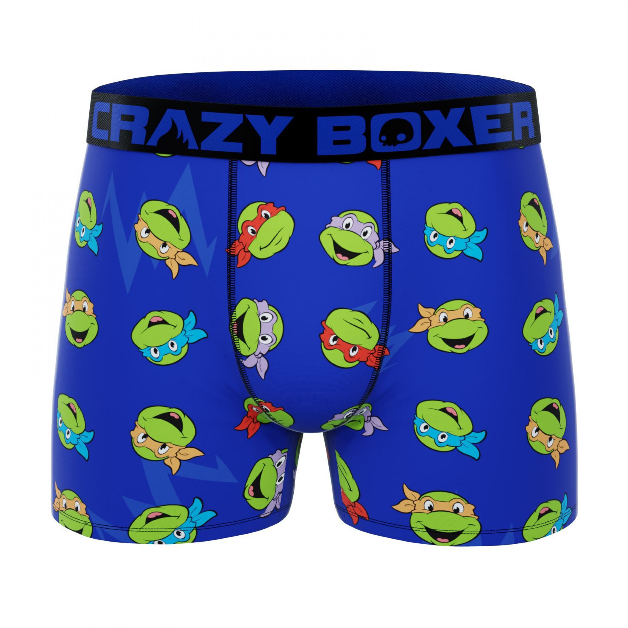 Crazy Boxers Teenage Mutant Ninja Turtles Team Heads Men's Boxer Briefs, Blue