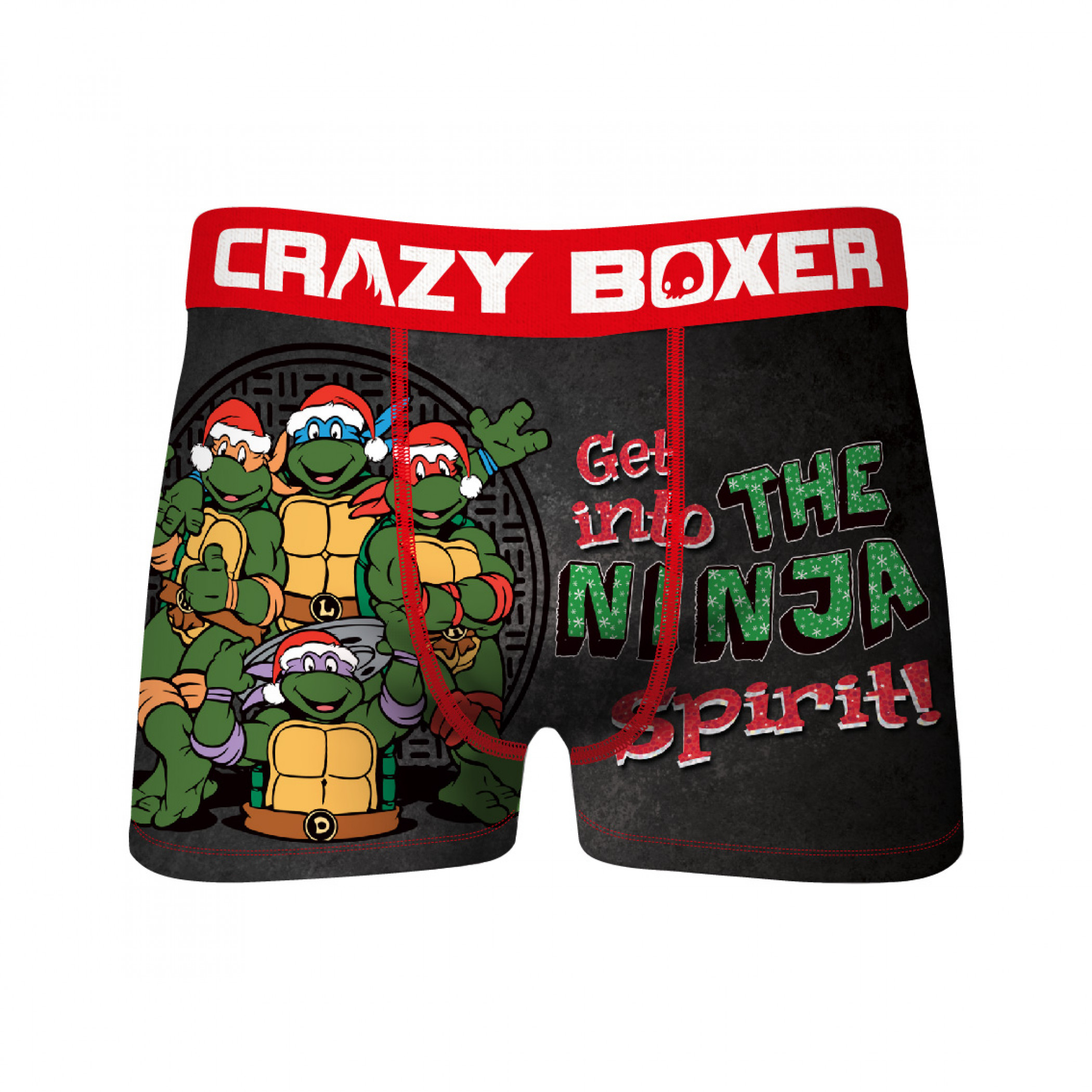 Teenage Mutant Ninja Turtles Holiday Spirit Crazy Boxer Briefs, Multi-Color