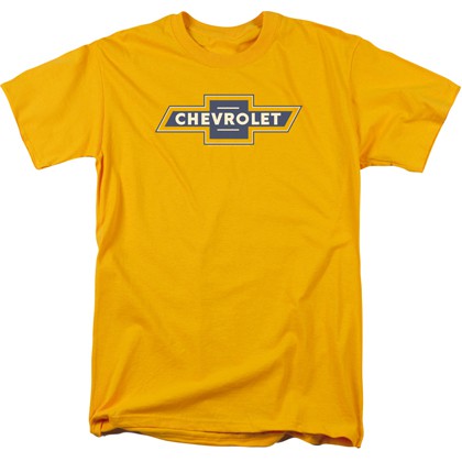 Chevrolet Chevy Blue and Gold Vintage Logo Tshirt