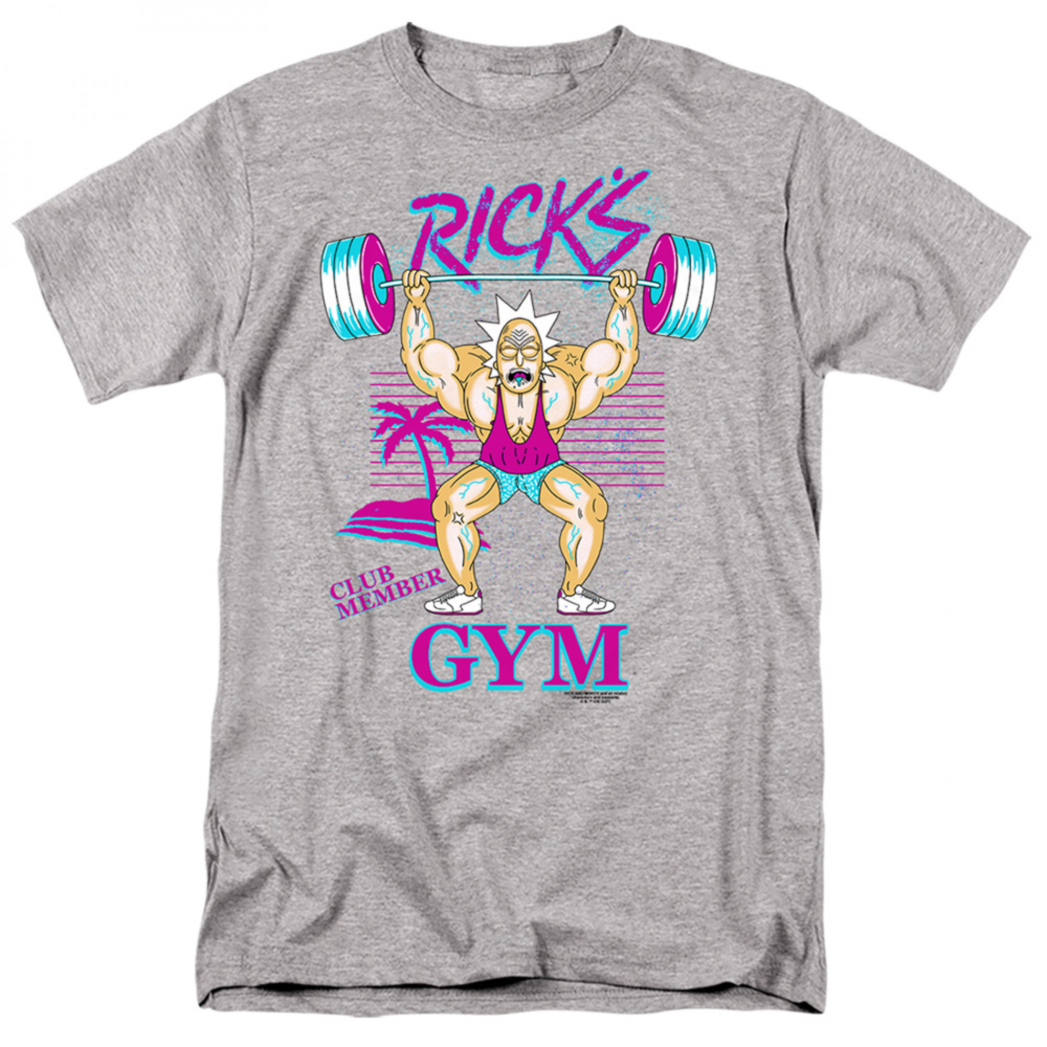 Rick And Morty Rick's Gym T-Shirt, Grey