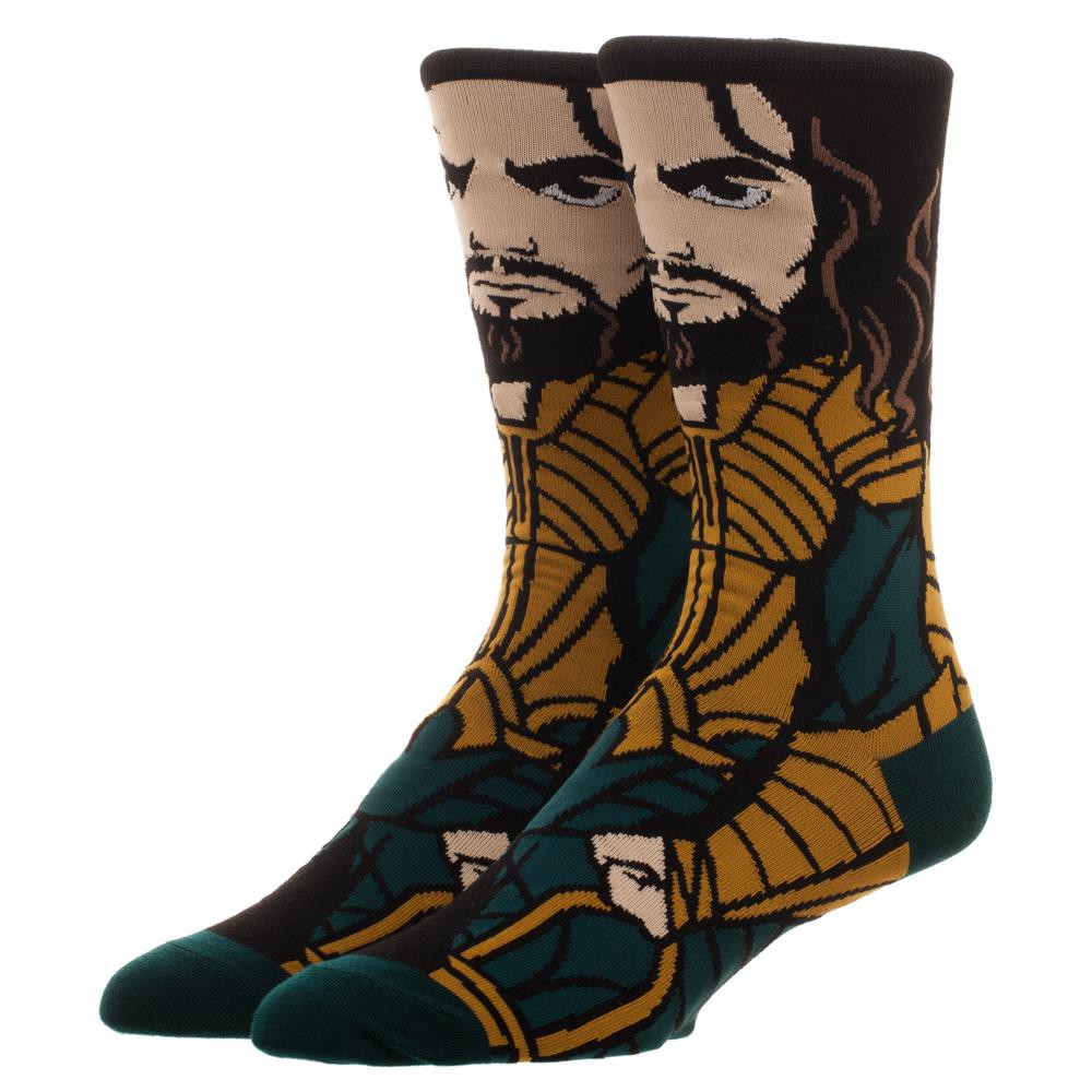 Justice League Aquaman Portrait Socks, Green