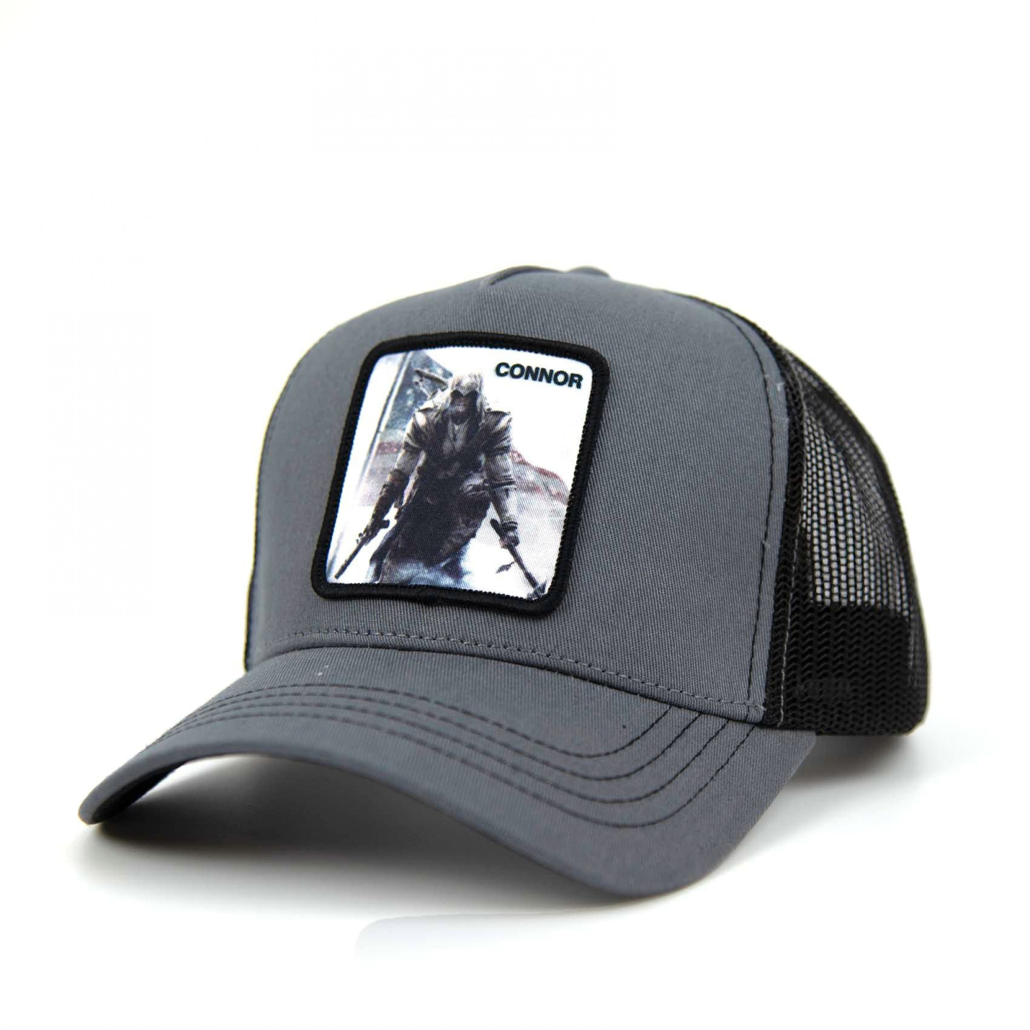 Assassin's Creed Connor Snapback Trucker Hat, Grey