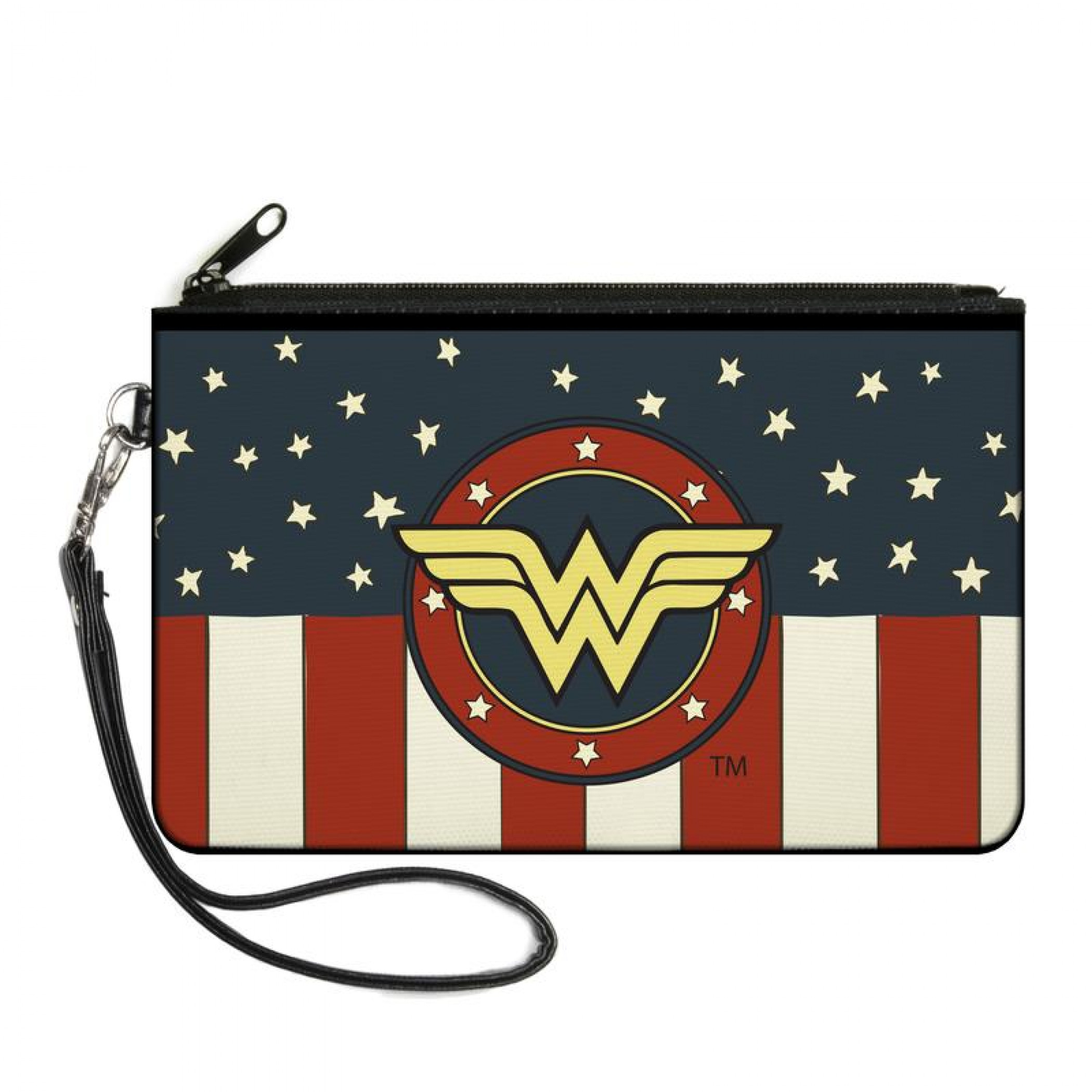Wonder Woman Patriotic Large Zipper Wallet, Red