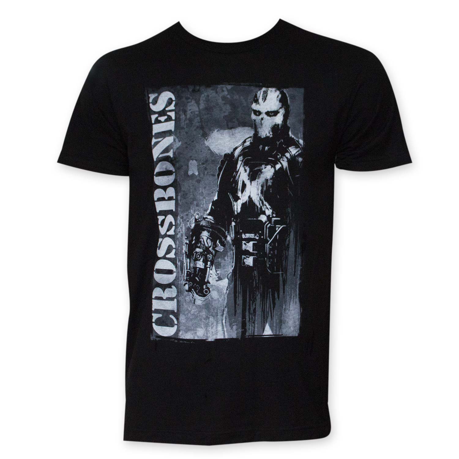 Captain America Men's Black Crossbones Tee Shirt