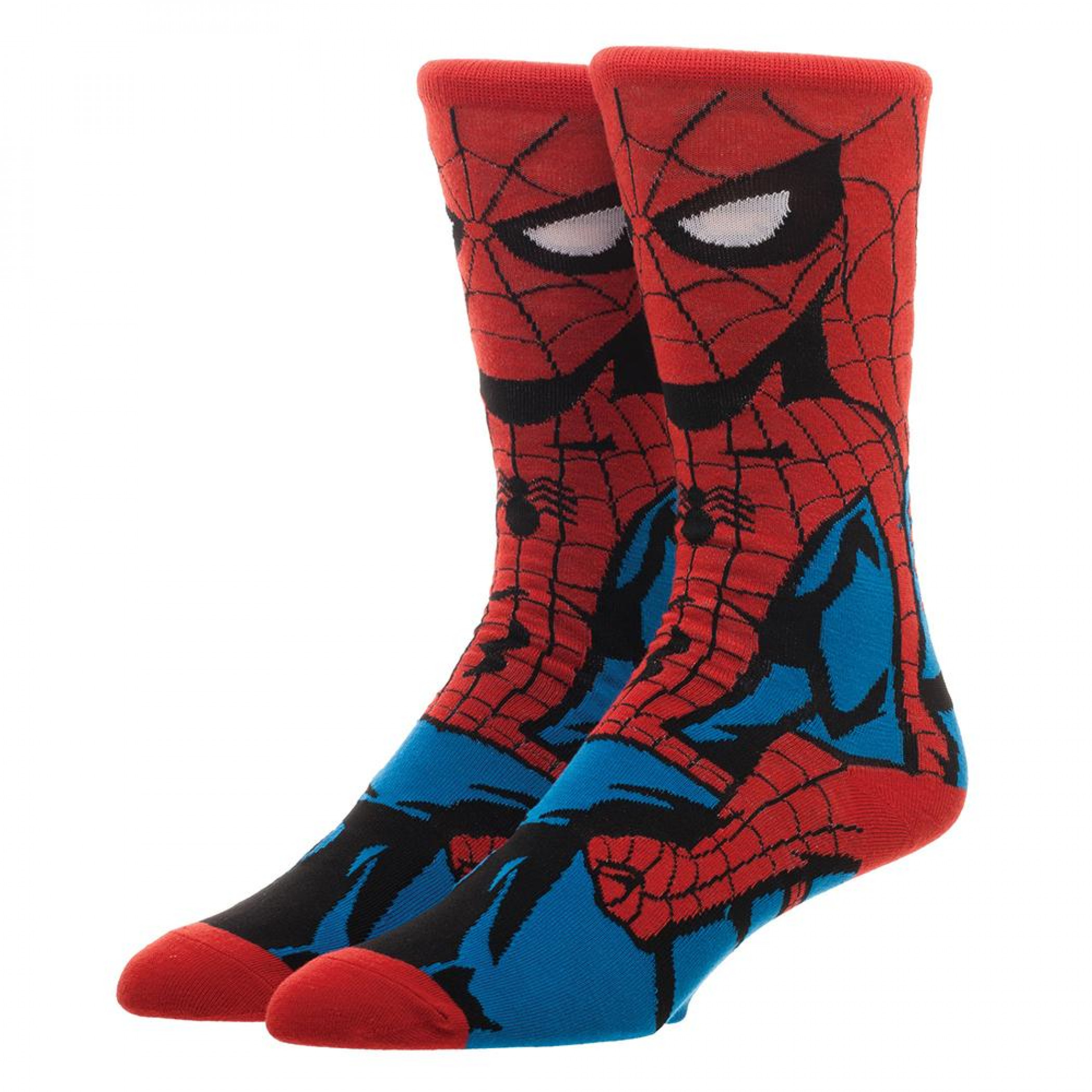 Spider-Man Classic 360 Character Crew Socks, Multi-Color