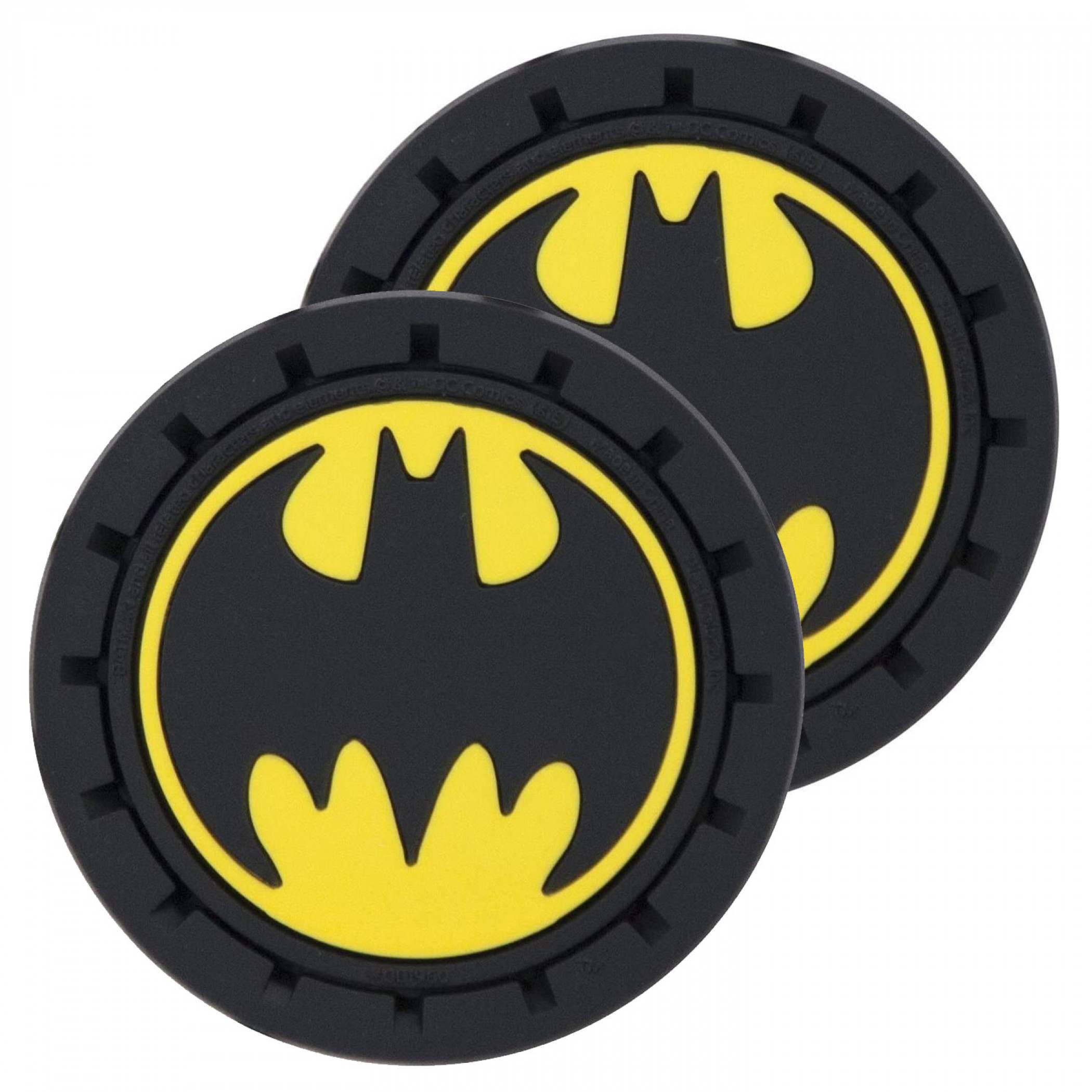 Batman Logo Car Cup Holder Coaster 2-Pack, Black