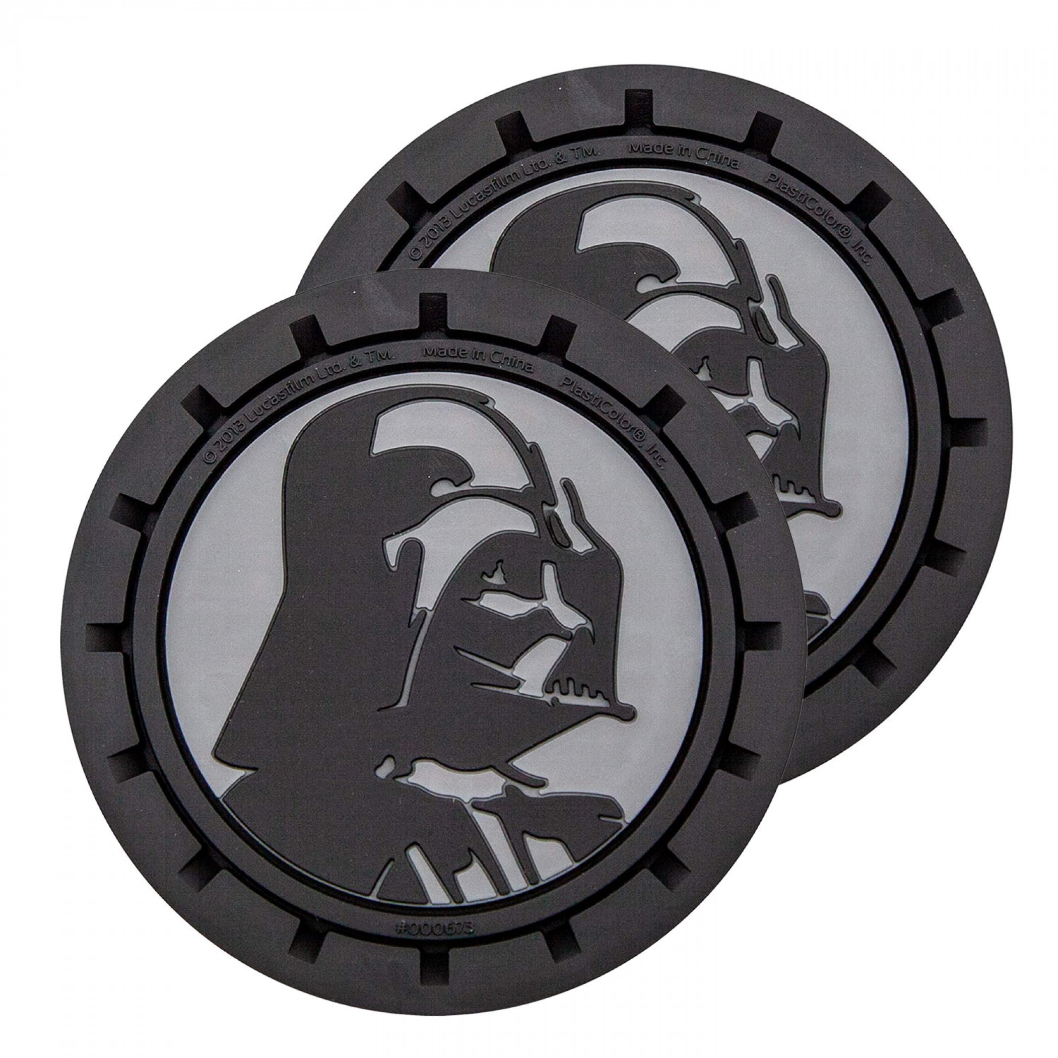 Star Wars Darth Vader Car Cup Holder Coaster 2-Pack, Grey
