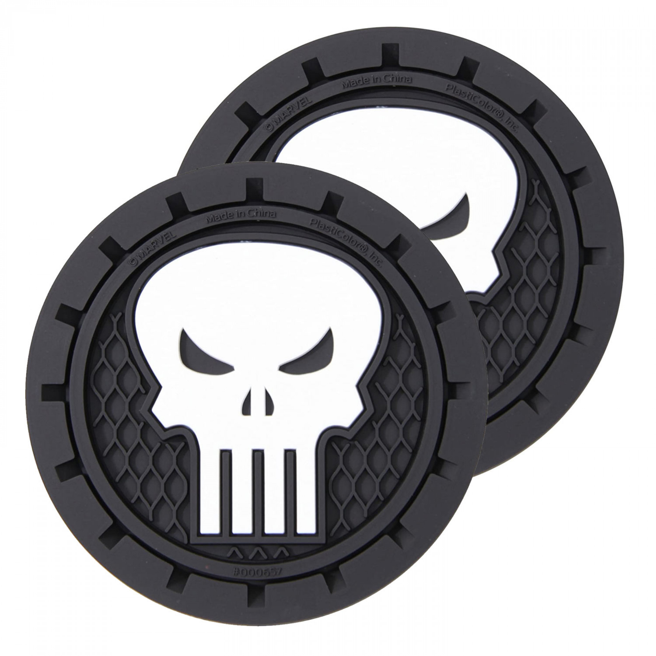 Punisher Car Cup Holder Coaster 2-Pack, Black