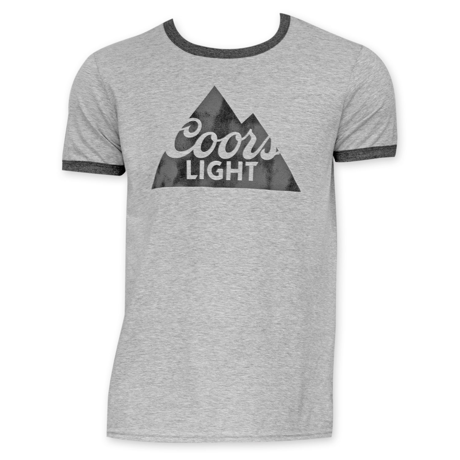 Coors Light Grey And Black Ringer Tee Shirt