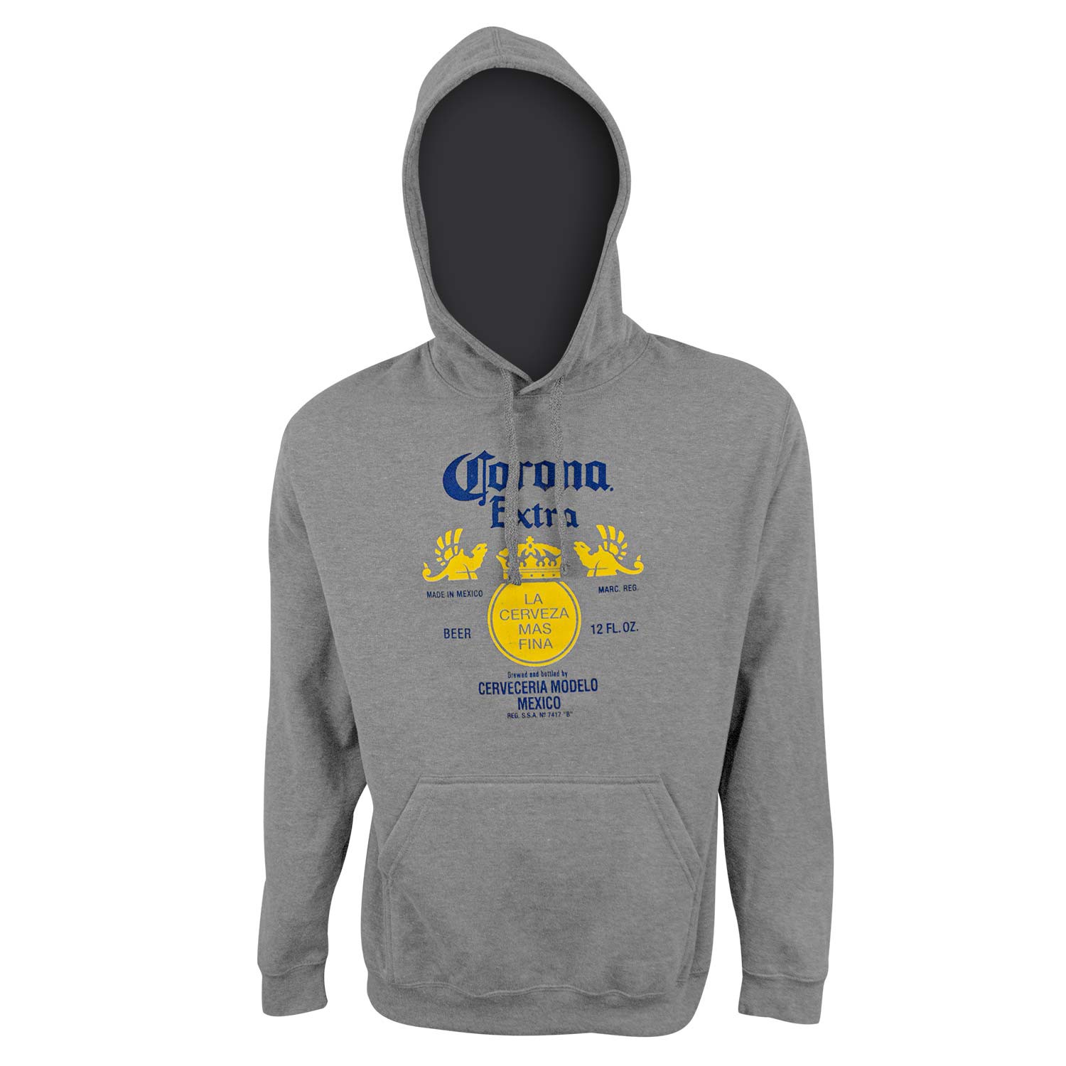 Corona Extra Logo Men's Gray Hoodie