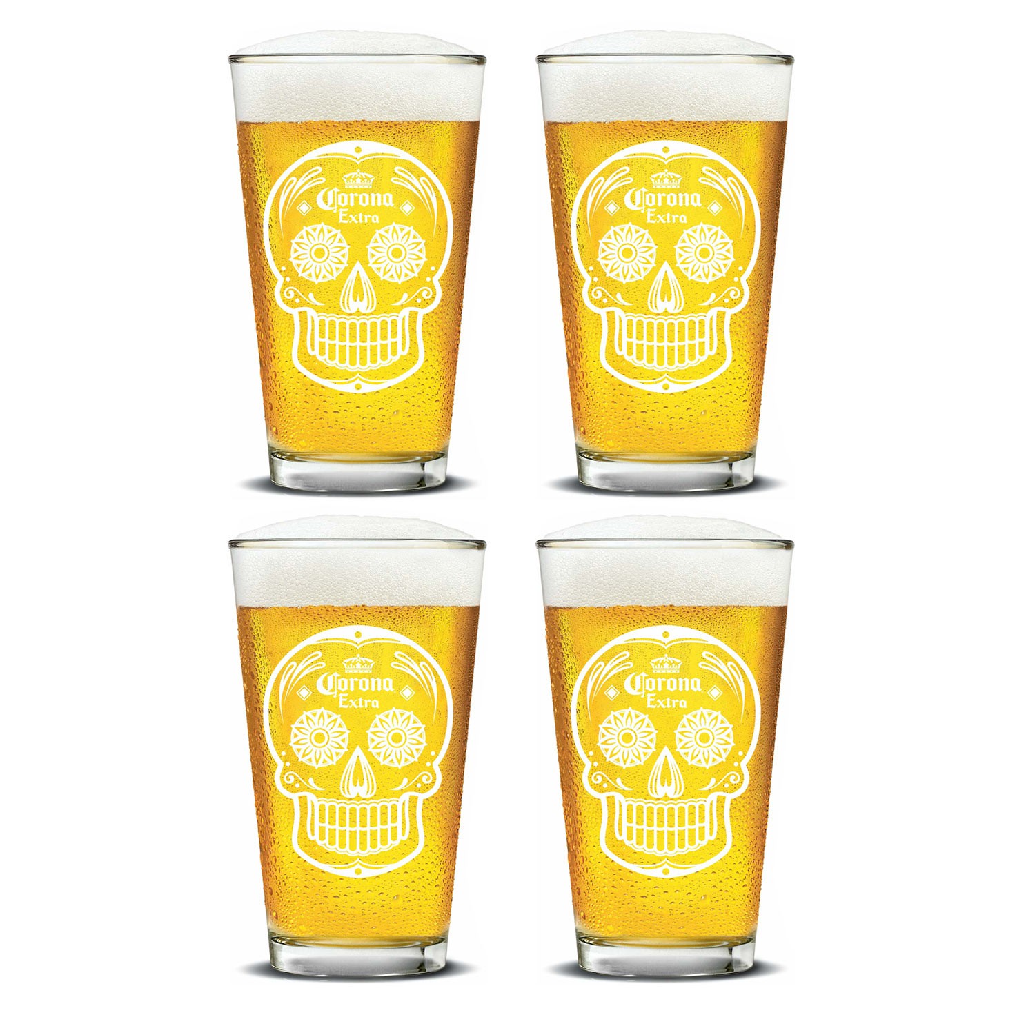 Corona Extra Day Of The Dead Pint Glass Set