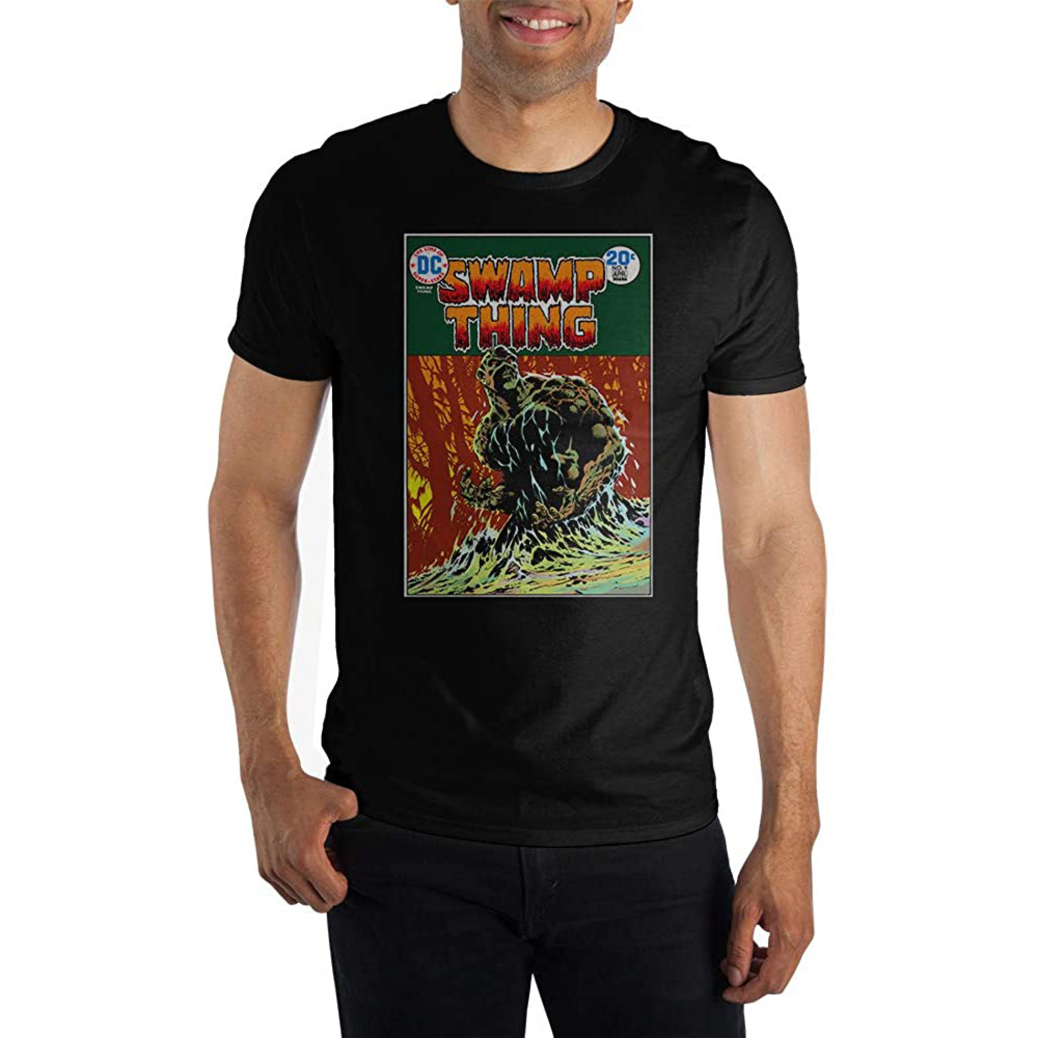 DC Comics The Swamp Thing Classic Issue #9 1974 Comic Cover T-Shirt, Black