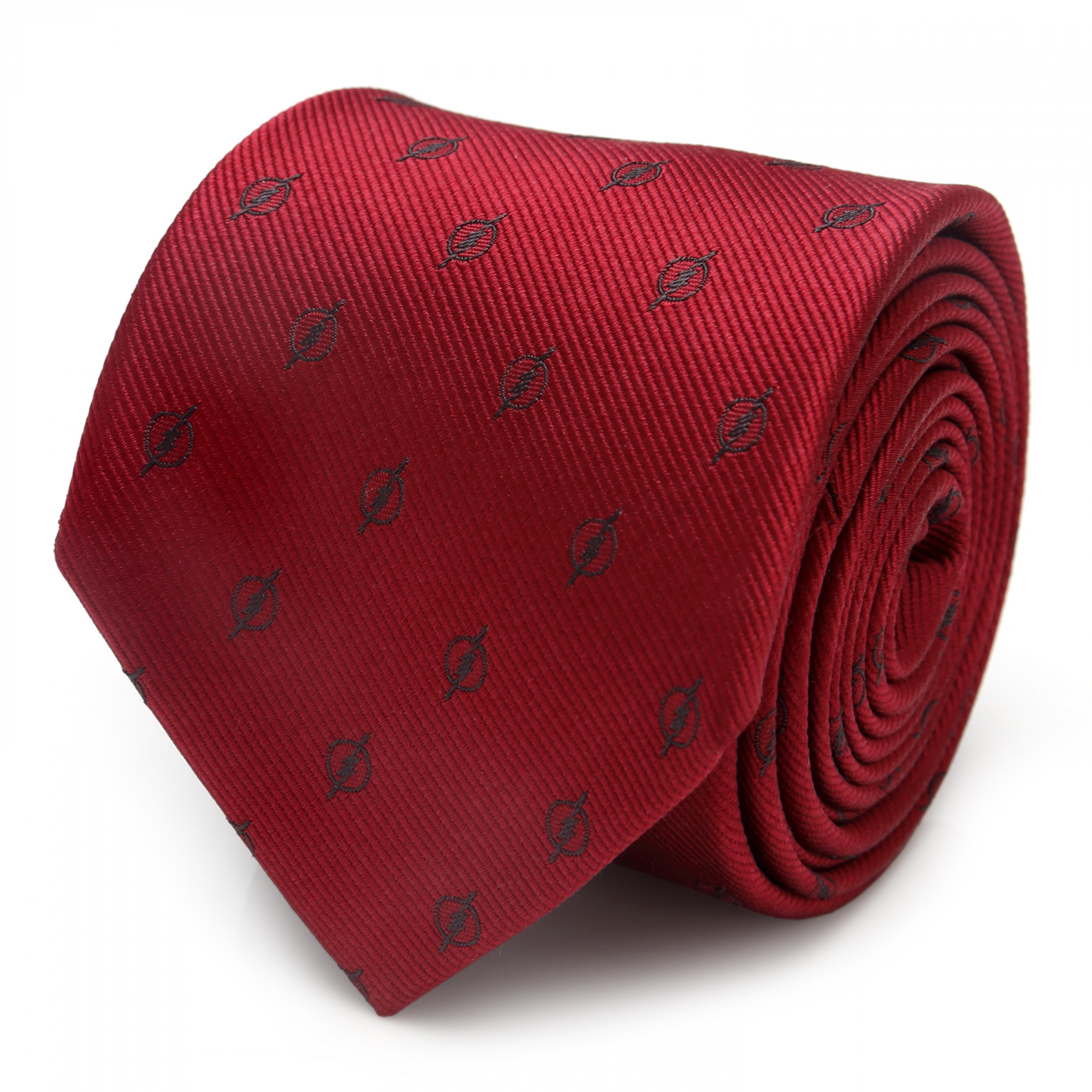 The Flash Maroon Jacquard Men's Silk Tie, Red