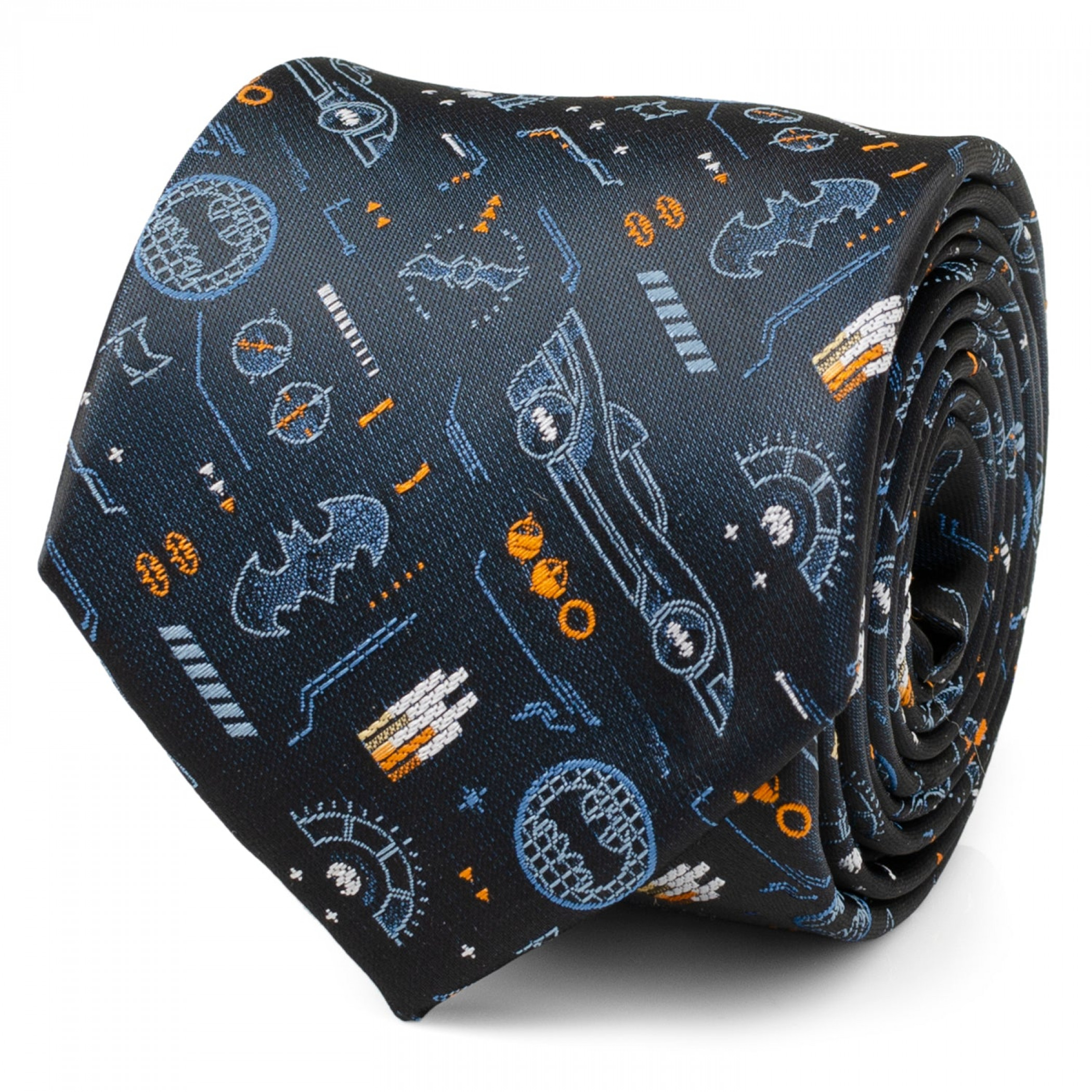 Batman Batmobile Black Men's Tie, Black