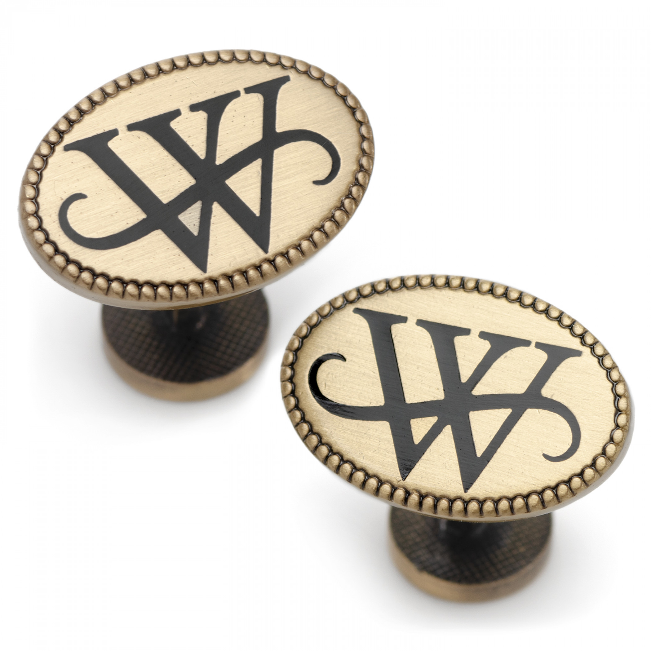 Batman Wayne Monogram Gold Cufflinks, Gold