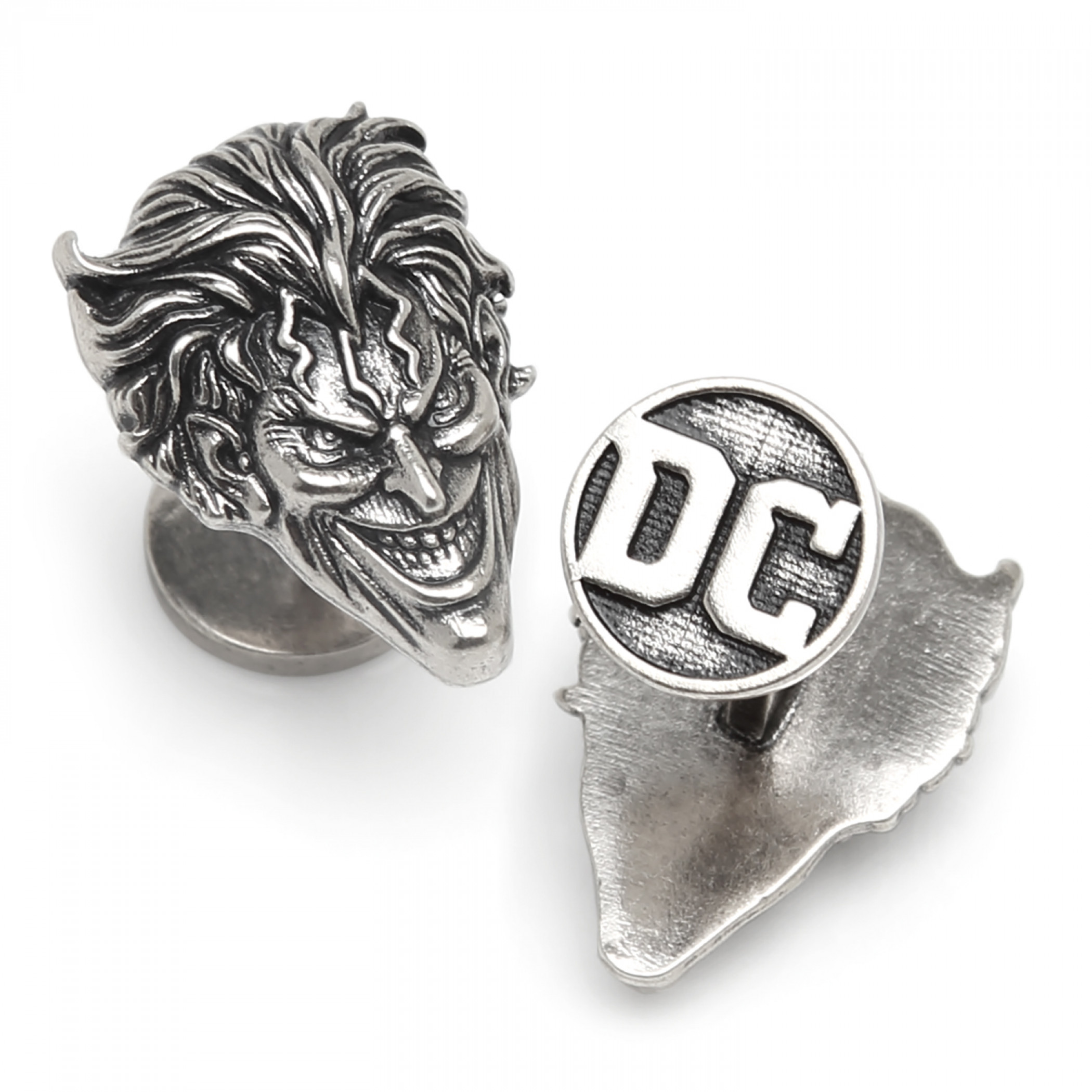 The Joker Face Cufflinks, Silver