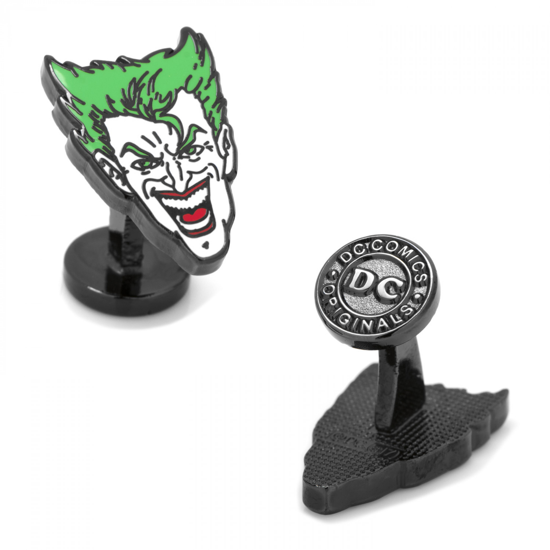 The Joker Cartoon Face Cufflinks, White
