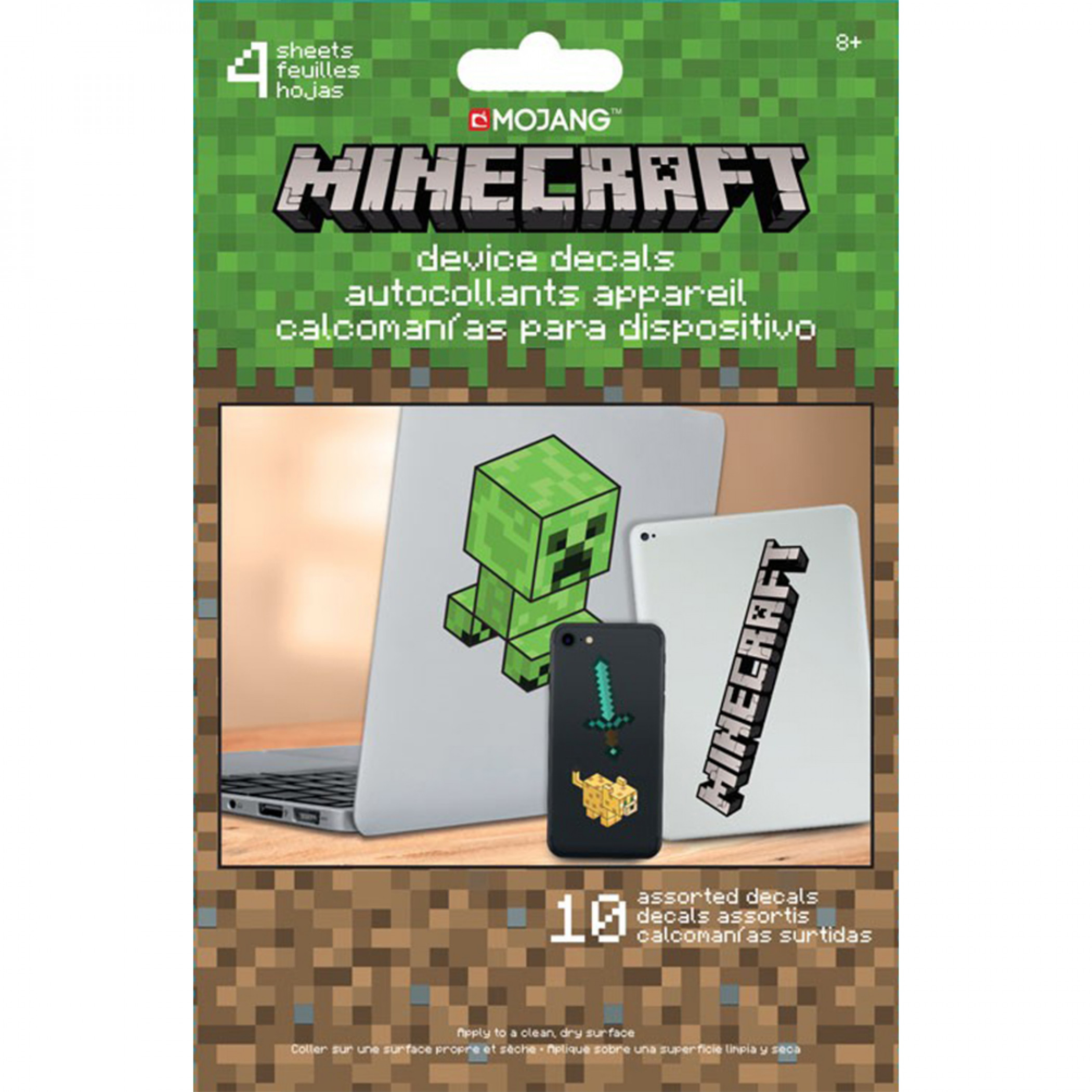 Minecraft Symbols and Character Electronic Device Decals, Multi-Color