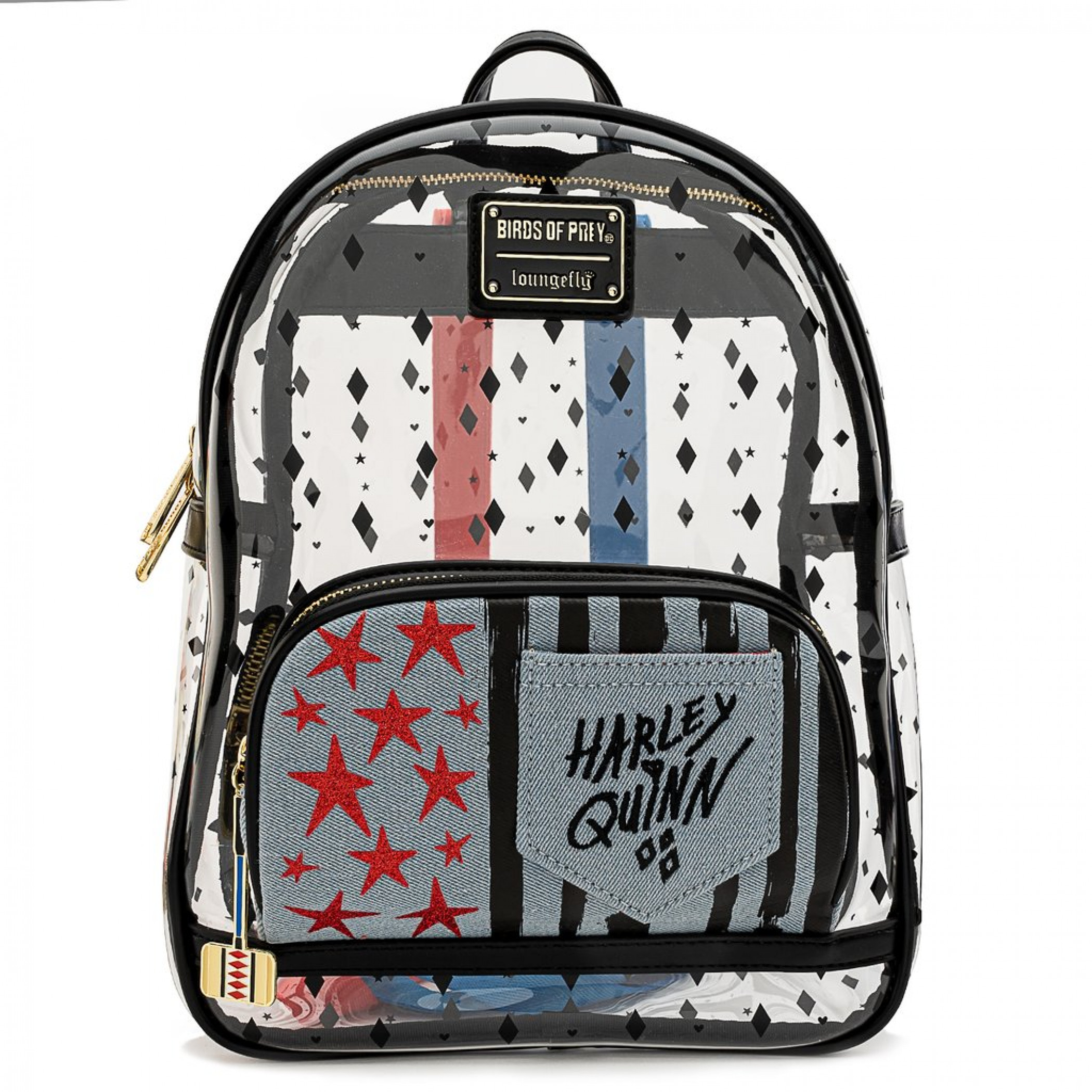 Birds of Prey Harley Quinn Mini Backpack, Clear