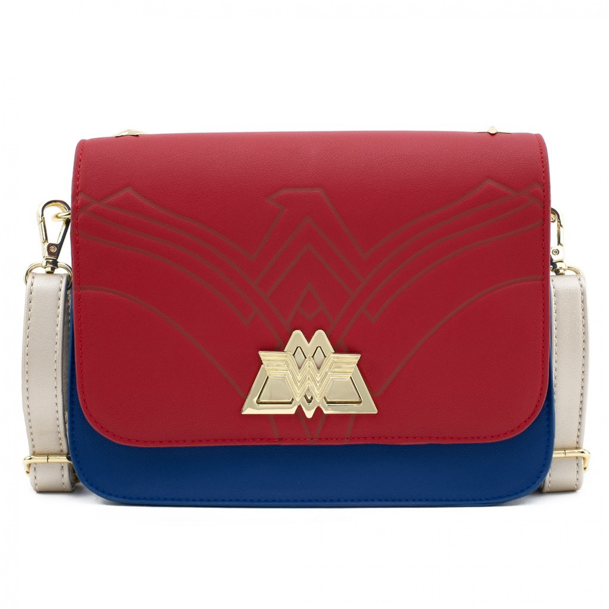 Wonder Woman Lasso Strap Crossbody Bag with Swivel Lock by Loungefly, Blue