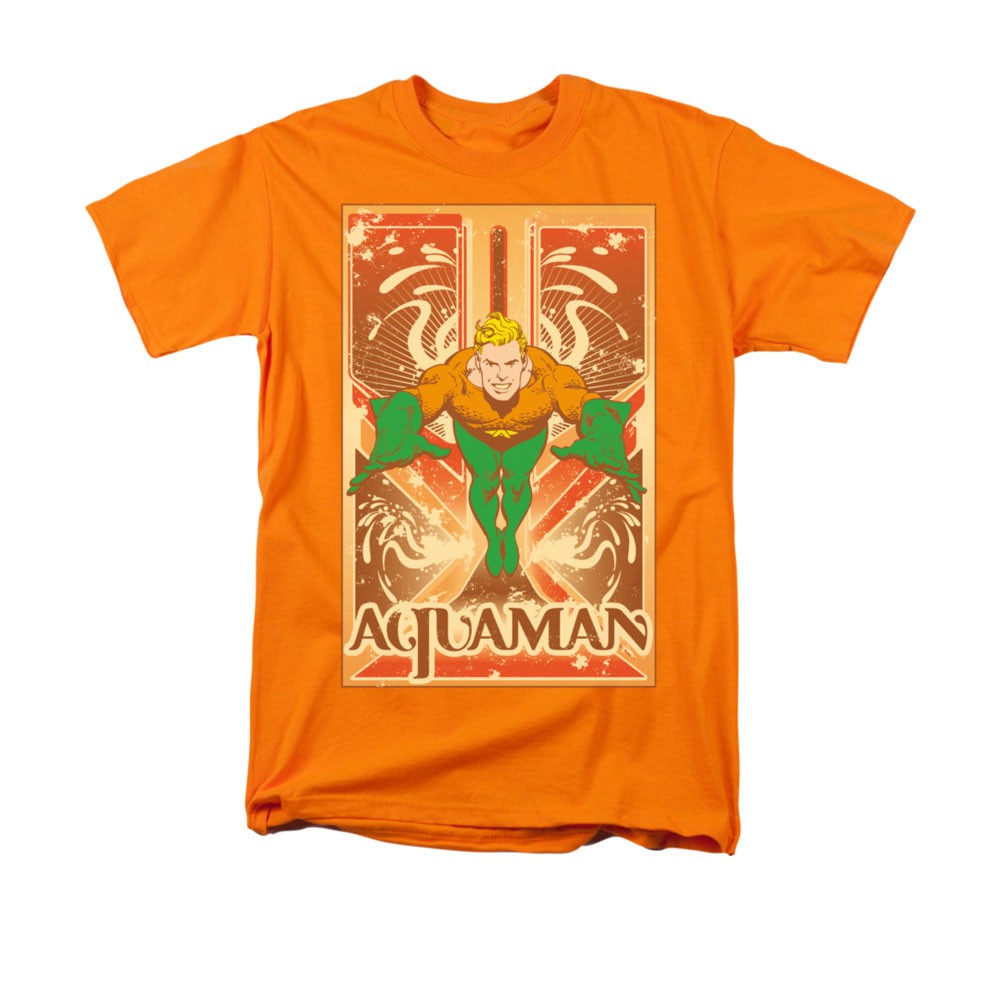 Aquaman Classic Orange Men's Tee Shirt, Orange
