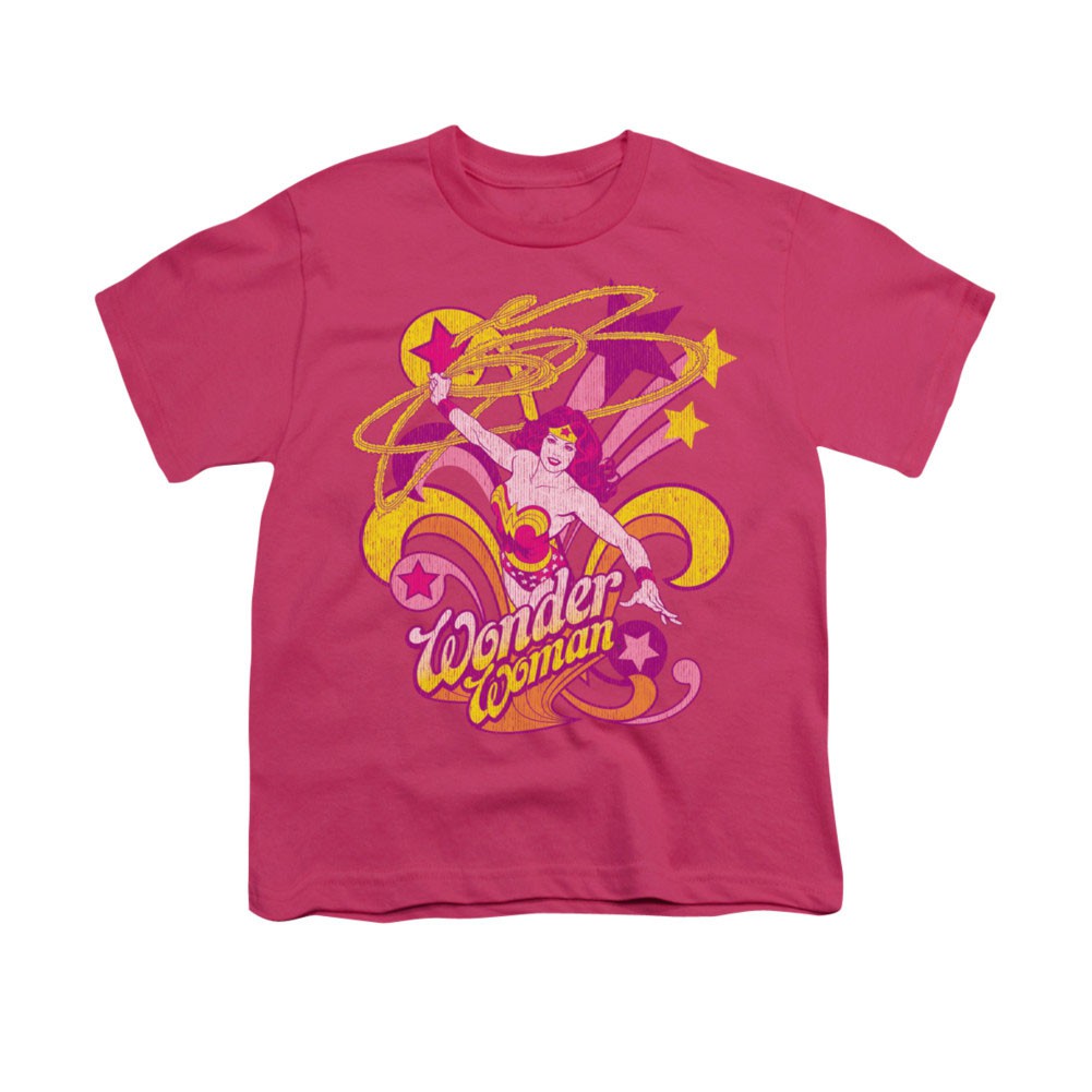 Wonder Woman Save Me Pink Youth Unisex T-Shirt, Pink