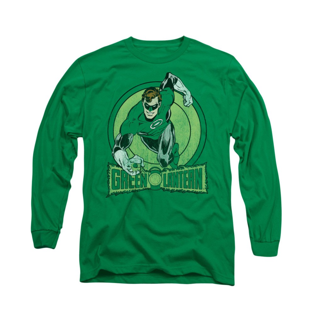 Green Lantern Circle Green Long Sleeve T-Shirt, Green