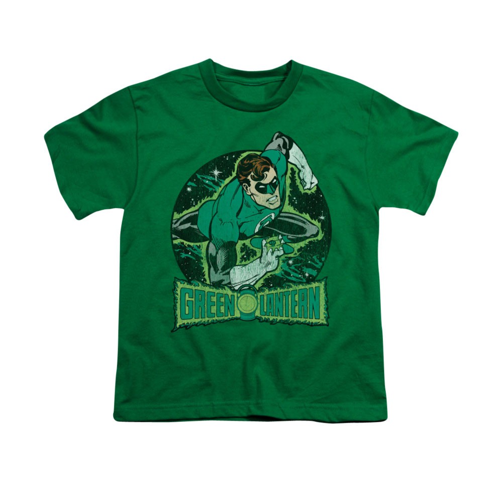 Green Lantern In The Spotlight Youth Unisex T-Shirt, Black