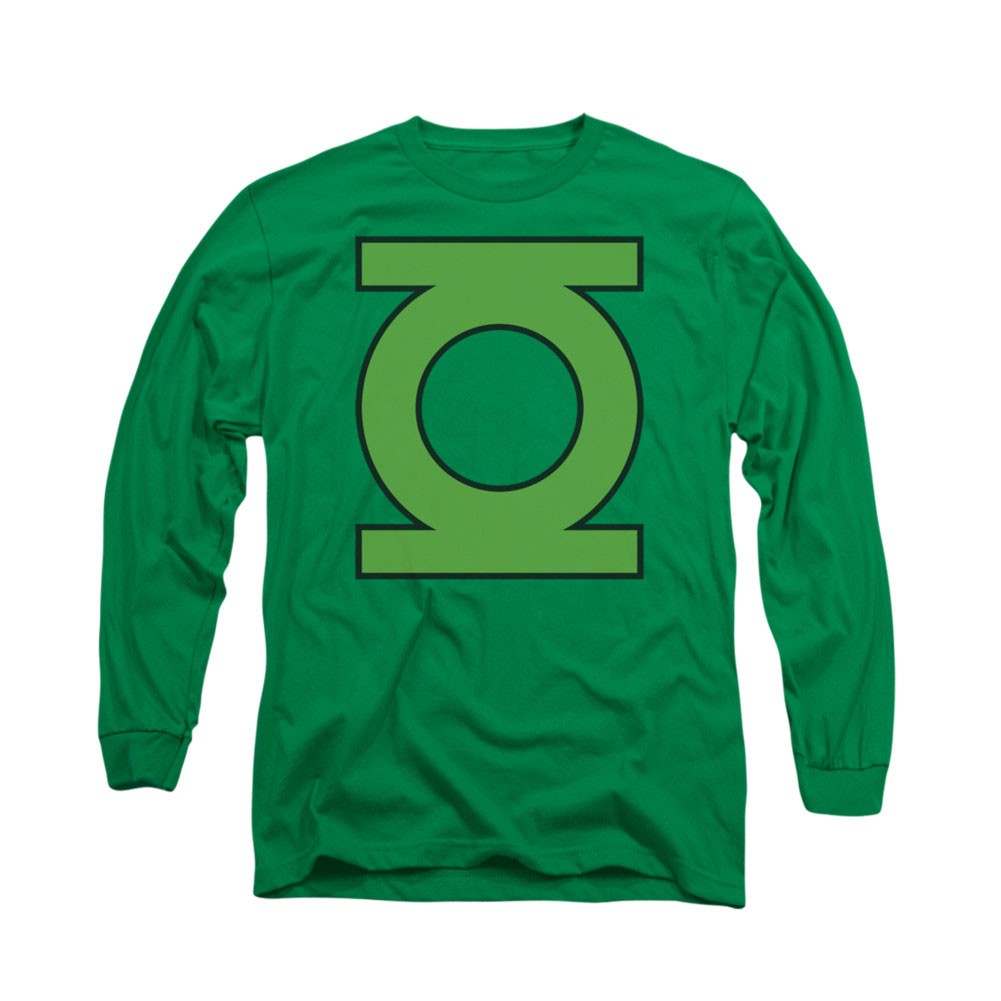 Green Lantern Emblem Logo Long Sleeve T-Shirt, Green