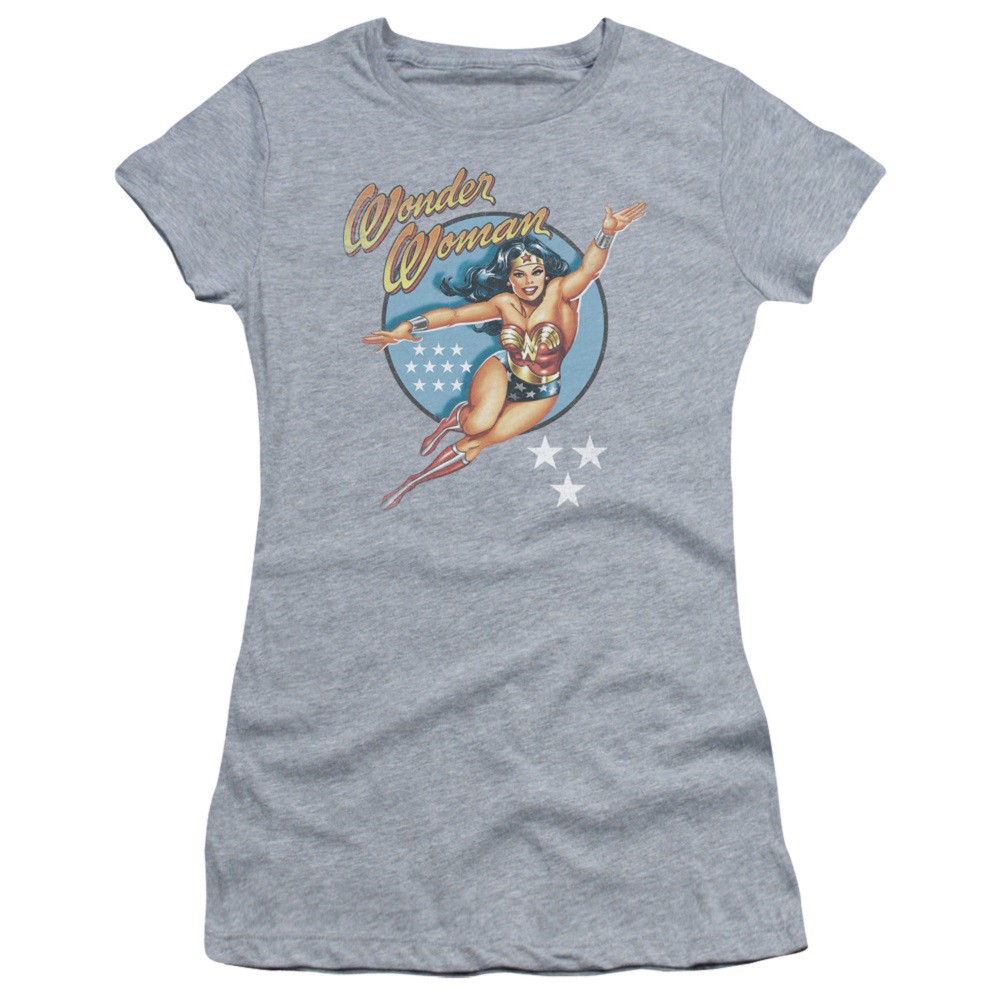 Wonder Woman Vintage Women's Grey Tshirt, Grey