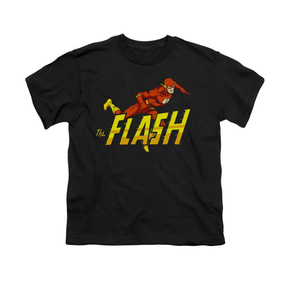 The Flash 8-Bit Black Youth Unisex T-Shirt, Black
