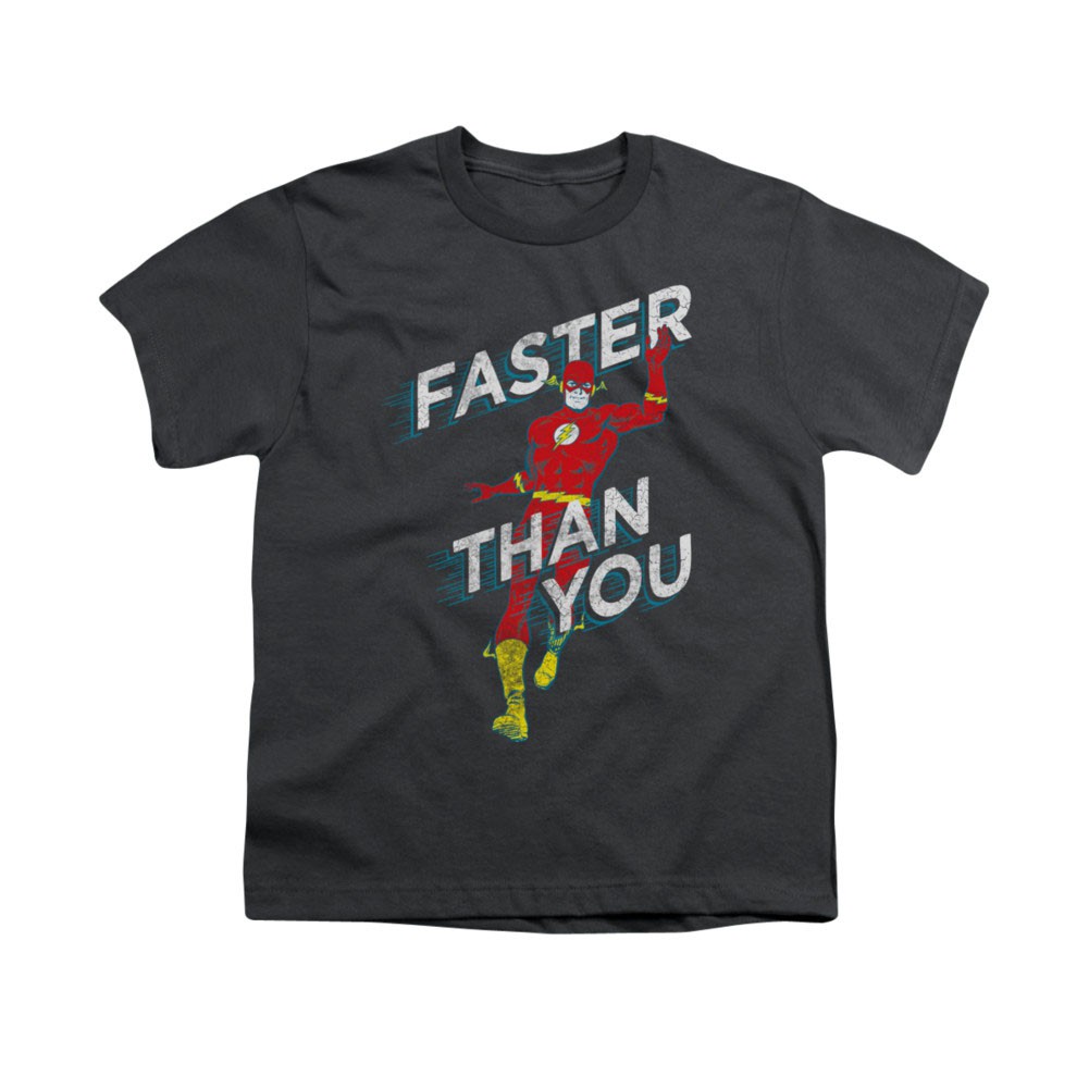 The Flash Faster Than You Gray Youth Unisex T-Shirt, Grey