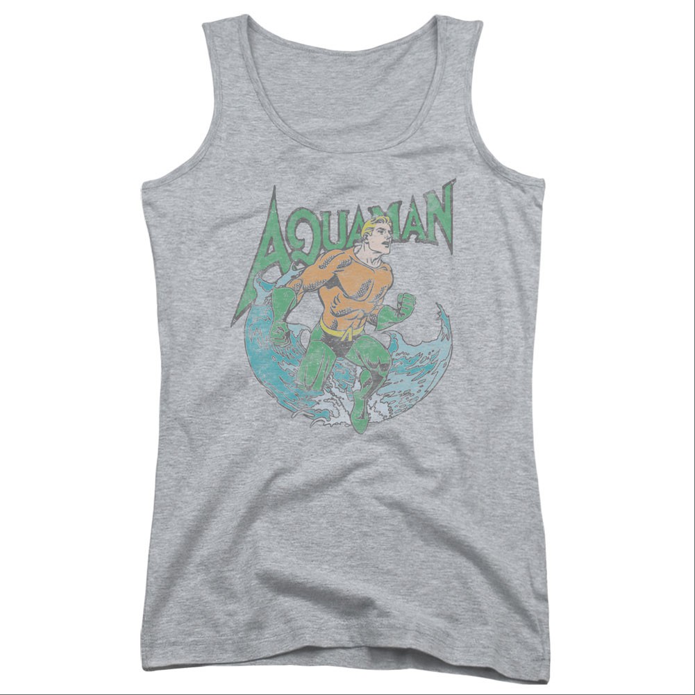 Aquaman Marco Gray Juniors Tank Top, Grey