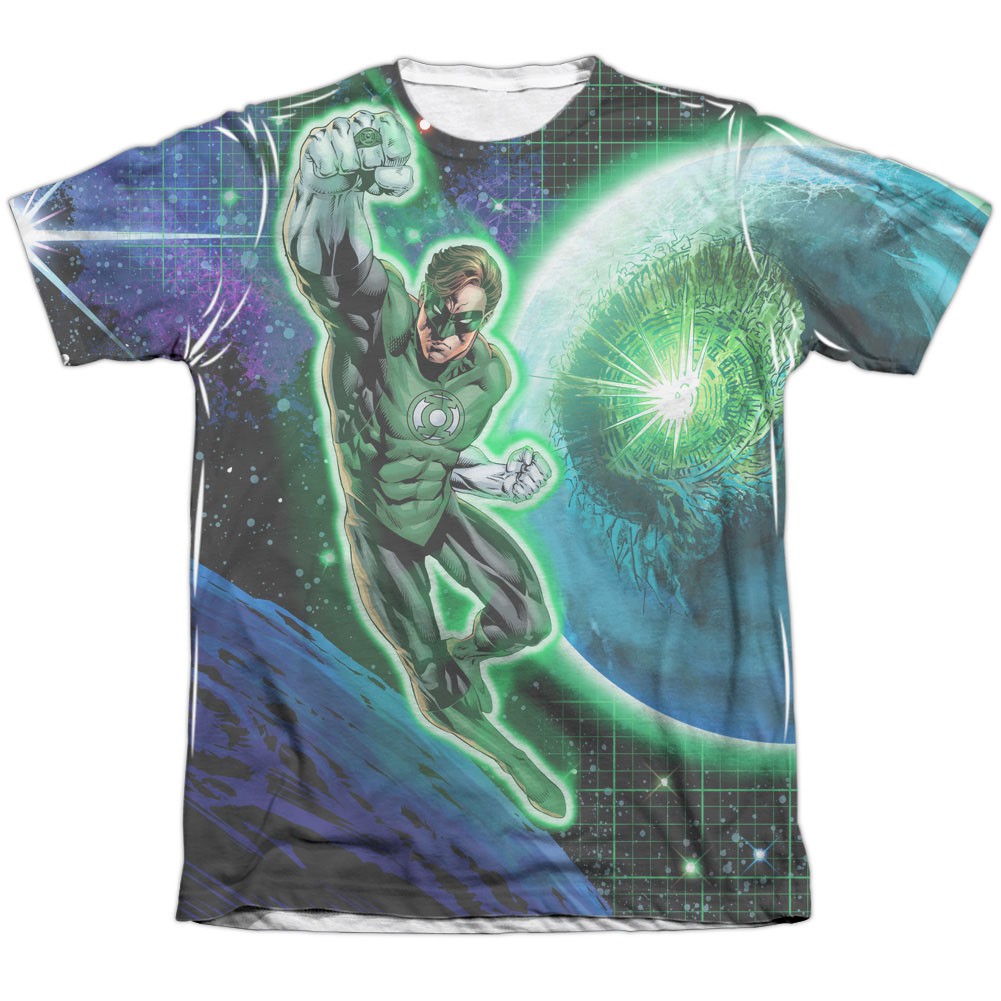 Green Lantern Space Sublimation T-Shirt, White