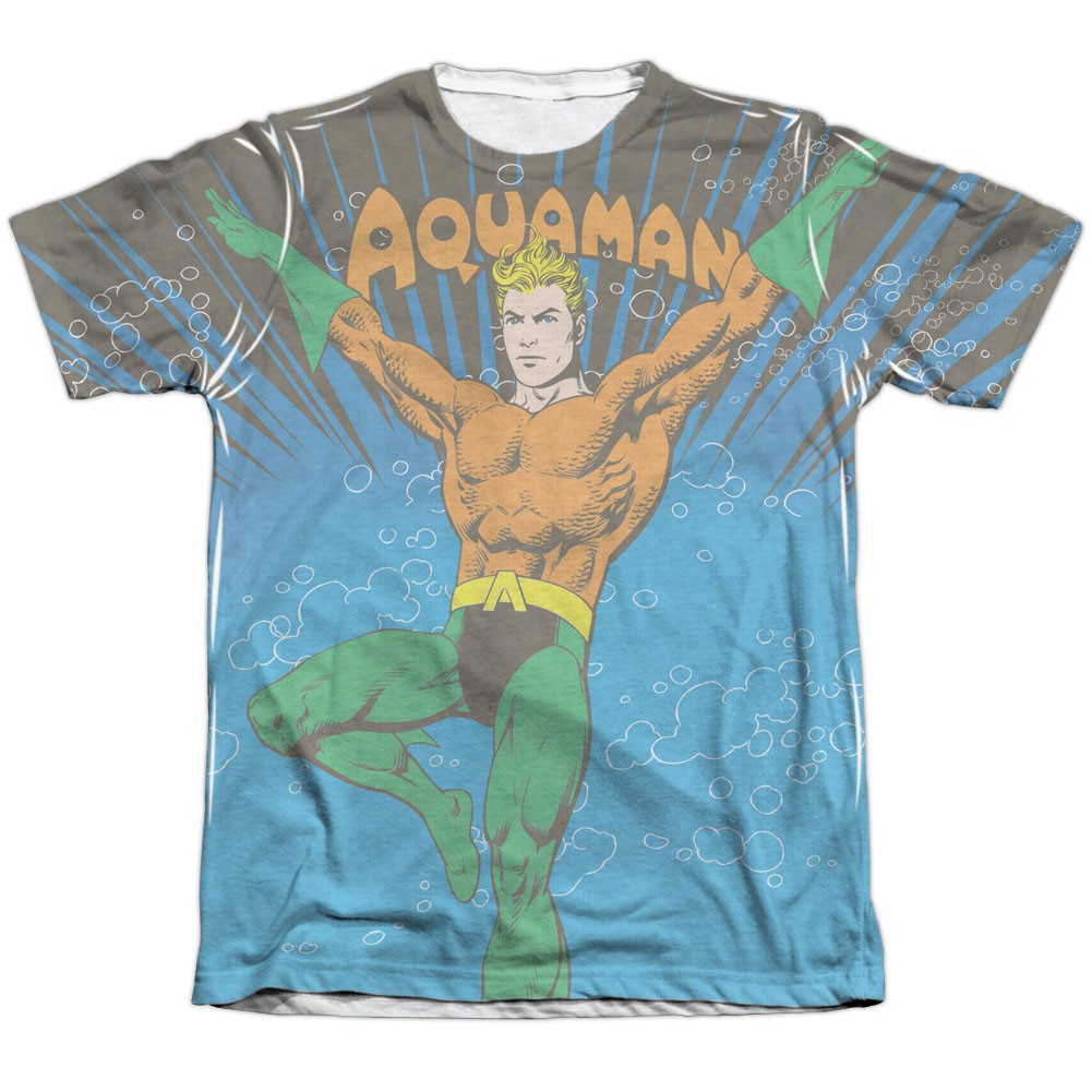 Aquaman Underwater Sublimation T-Shirt, White