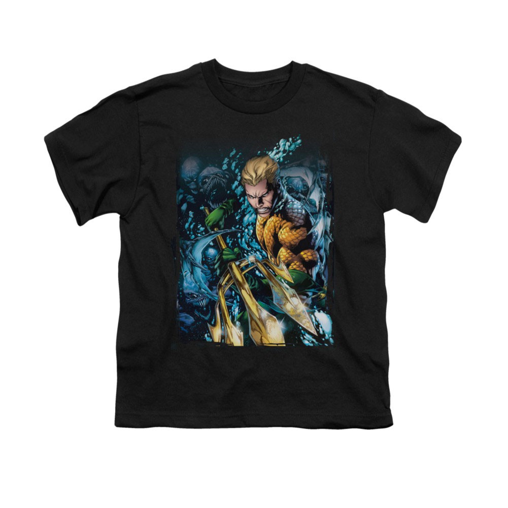 Aquaman #1 Black Youth Unisex T-Shirt, Black