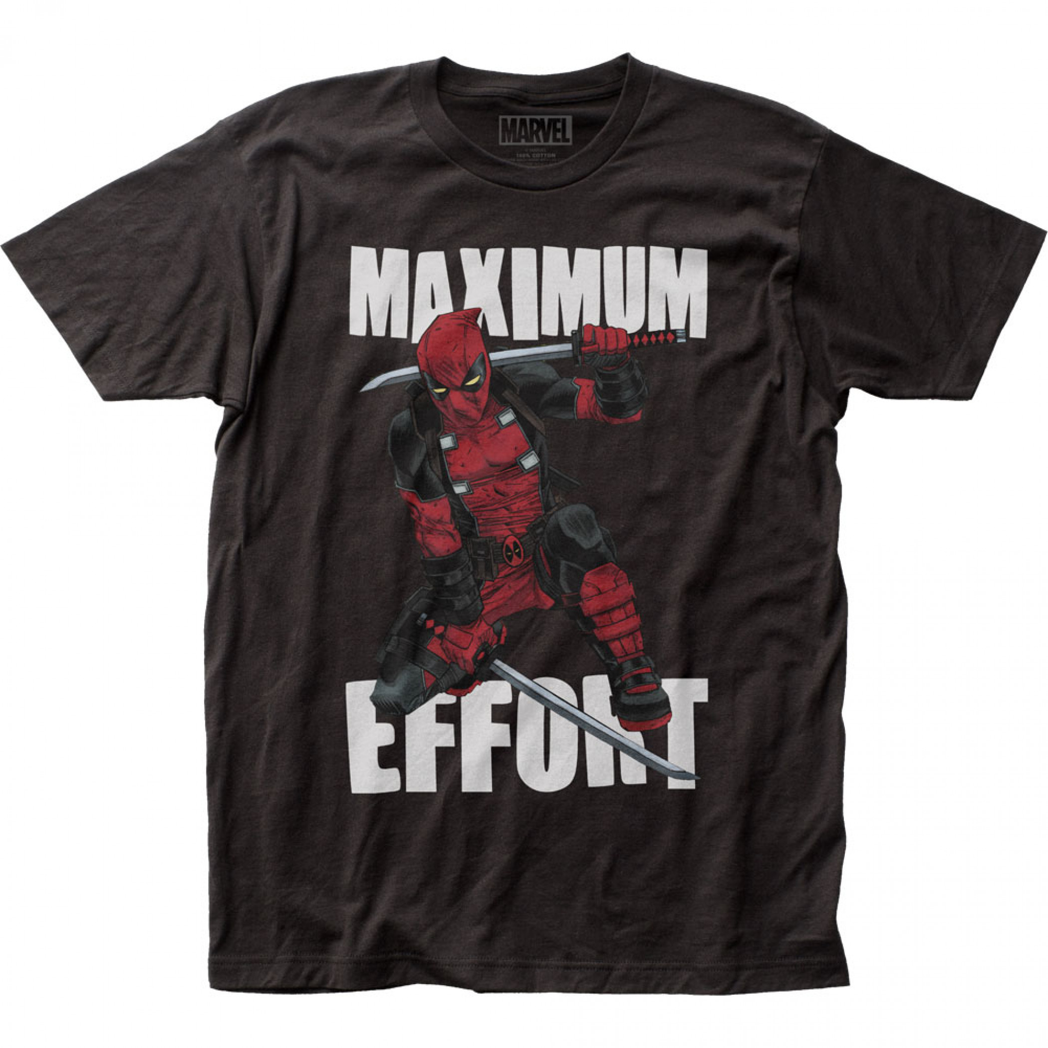 Deadpool Character Maximum Effort T-Shirt, Black
