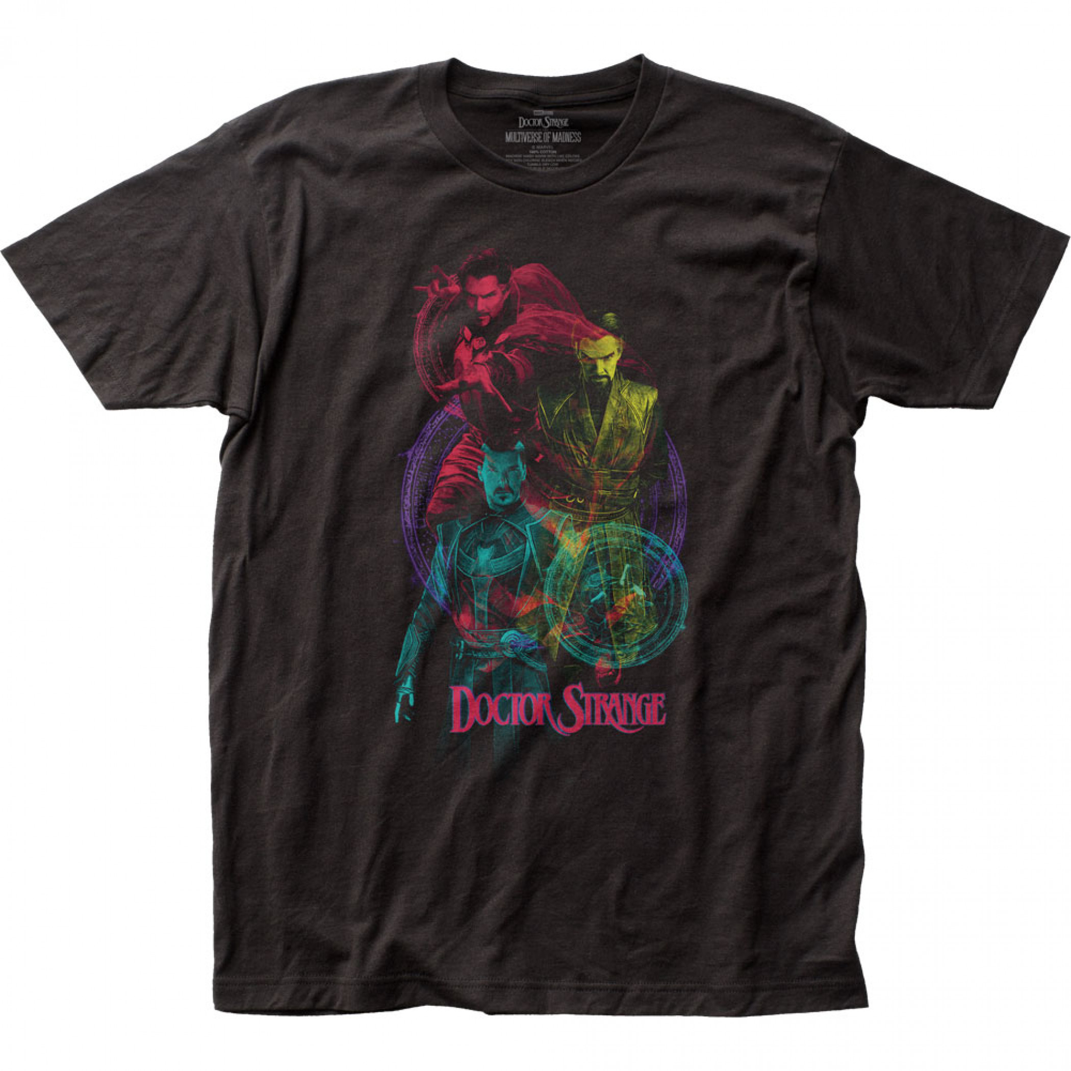 Doctor Strange Colored Spells T-Shirt, Black