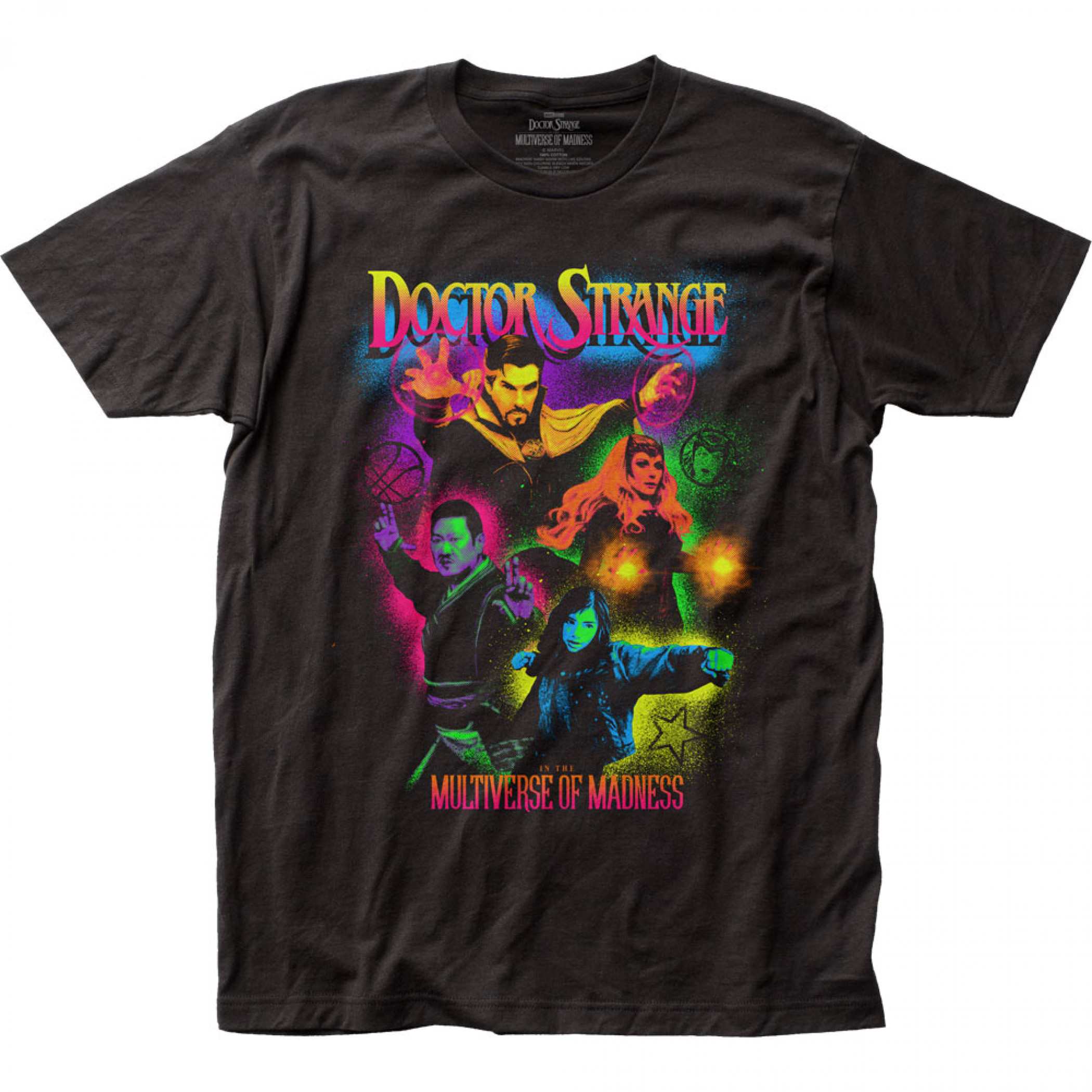 Doctor Strange In The Multiverse of Madness Neon Splatter T-Shirt, Black