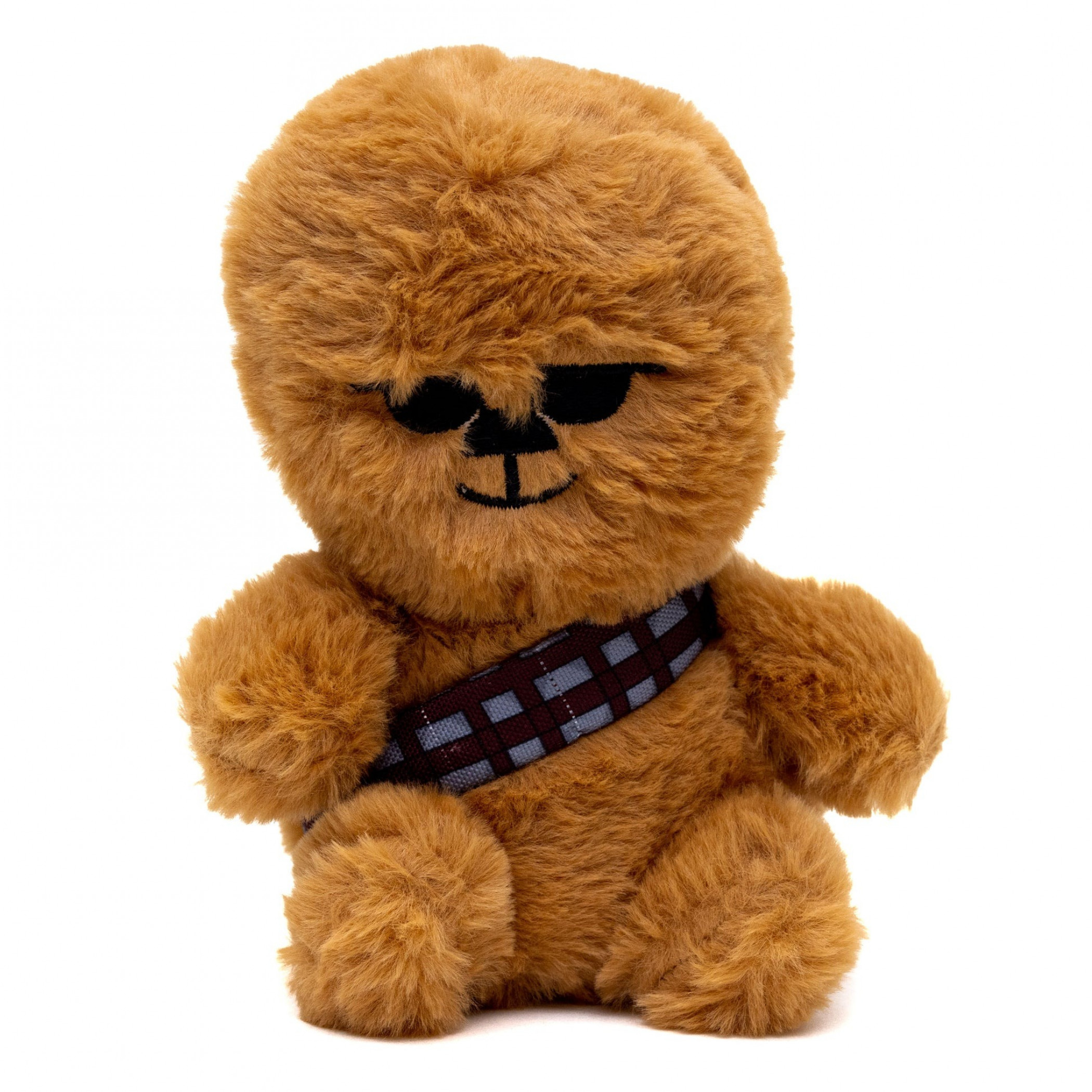 Star Wars Chibi Chewbacca Sitting Squeaker Plush Dog Toy, Brown