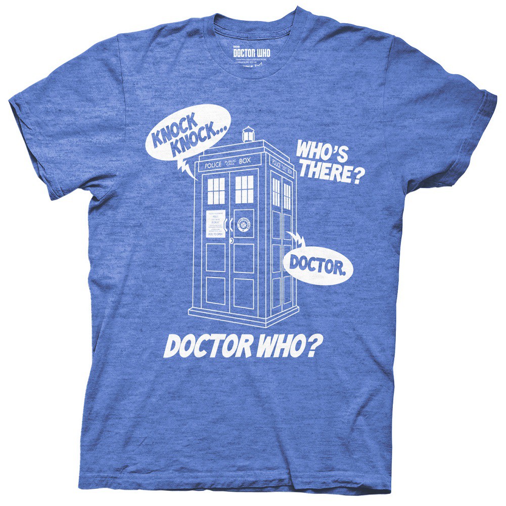 Doctor Who Knock Knock T-Shirt, Blue
