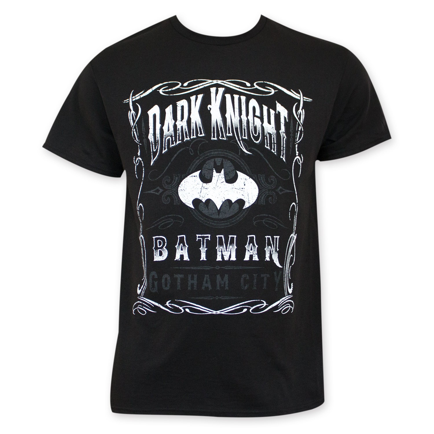 Batman Men's Black Gotham City Dark Knight T-Shirt