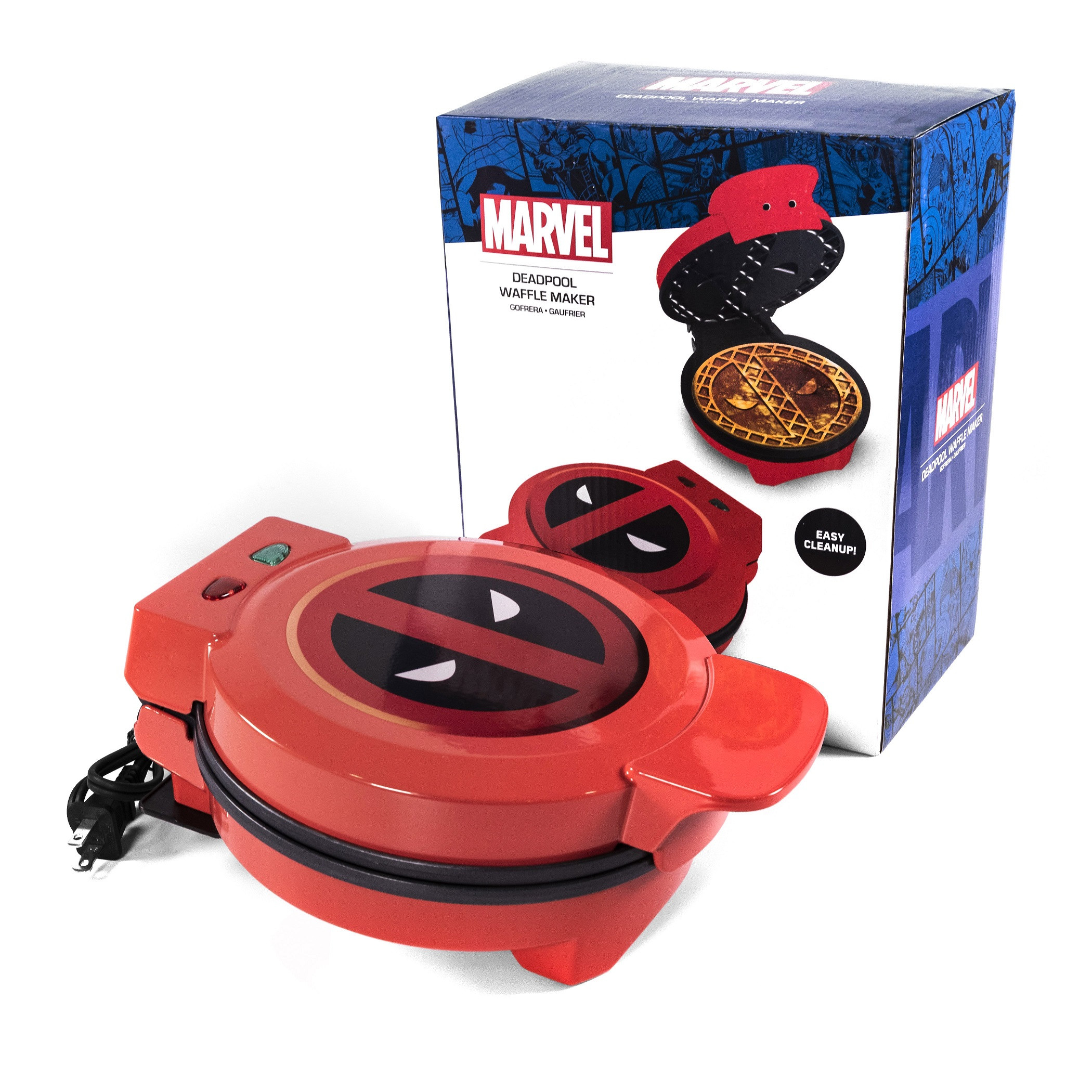 Marvel Deadpool Face Waffle Maker, Red