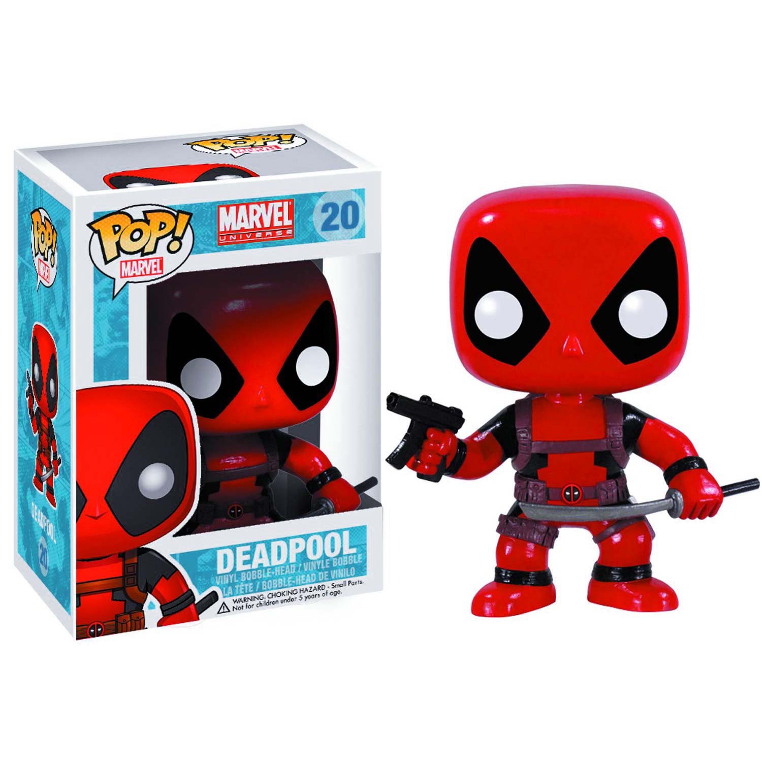 Funko Pop Marvel Deadpool Bobble Head, Red